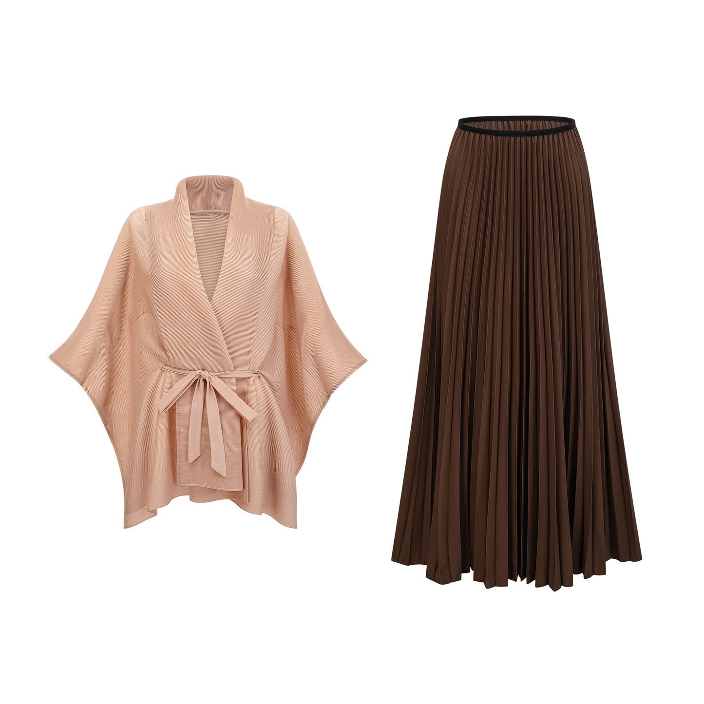 Adèle capedesign pleated top skirt matching set