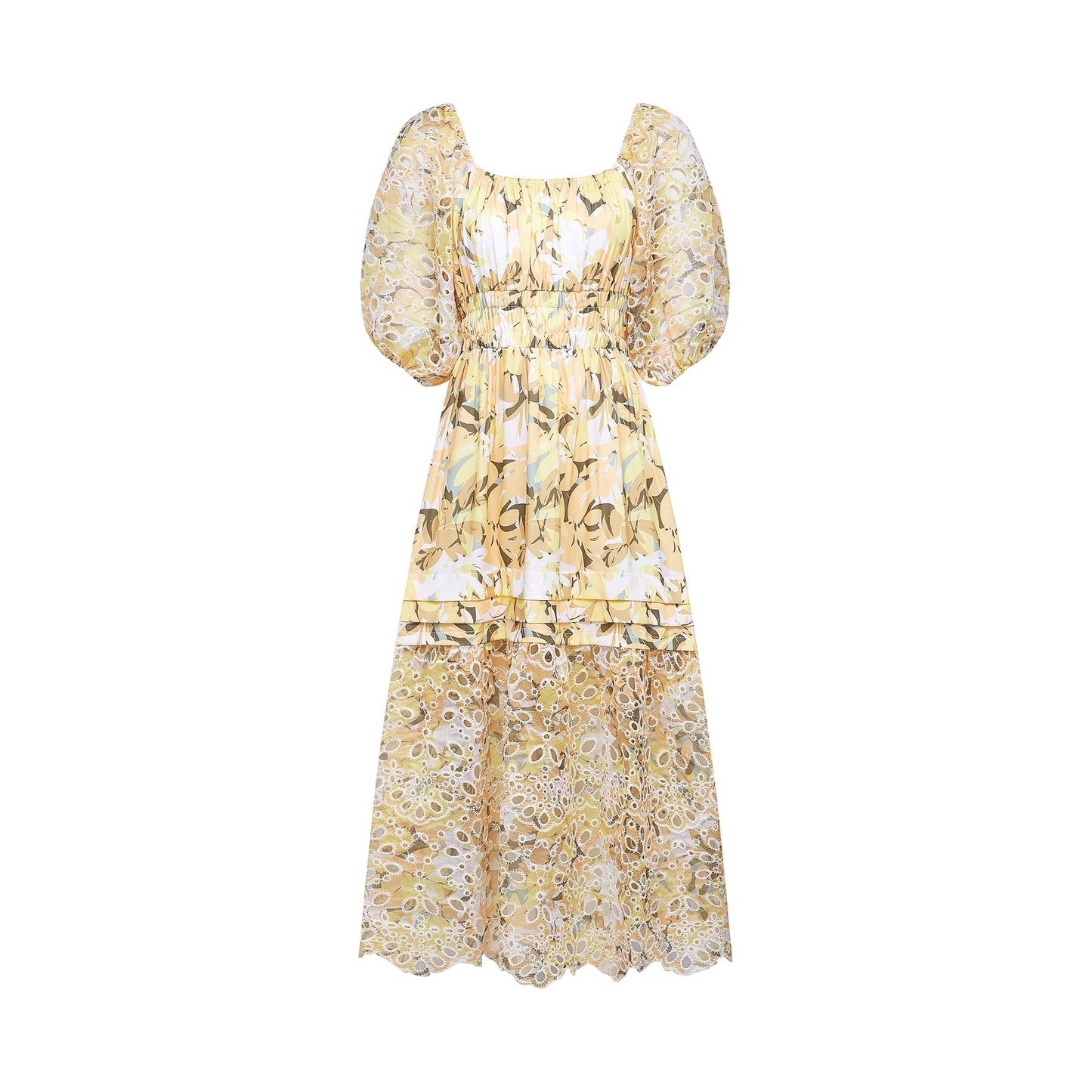 Clémence floralprint cutout midi dress