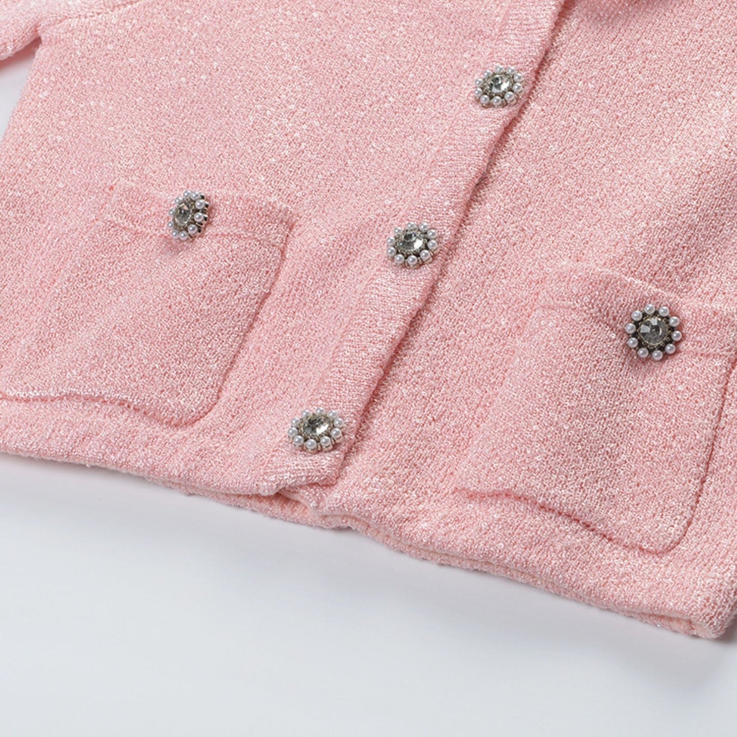 Armelle pink jacket skirt matching set