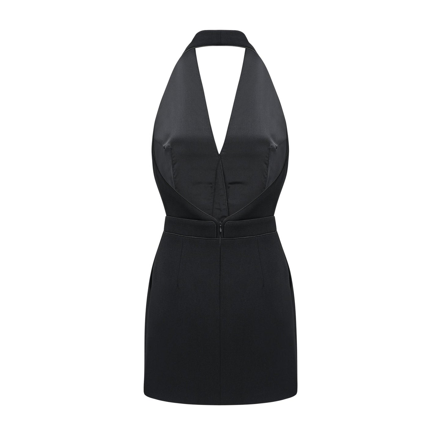 Jaques halterneck black mini dress