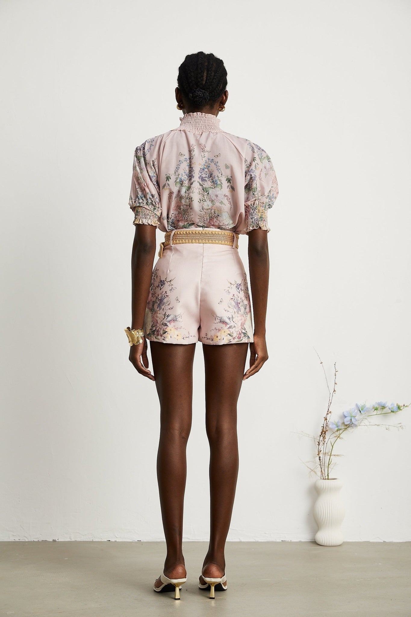 Janelle floralprint shirt shorts matching set