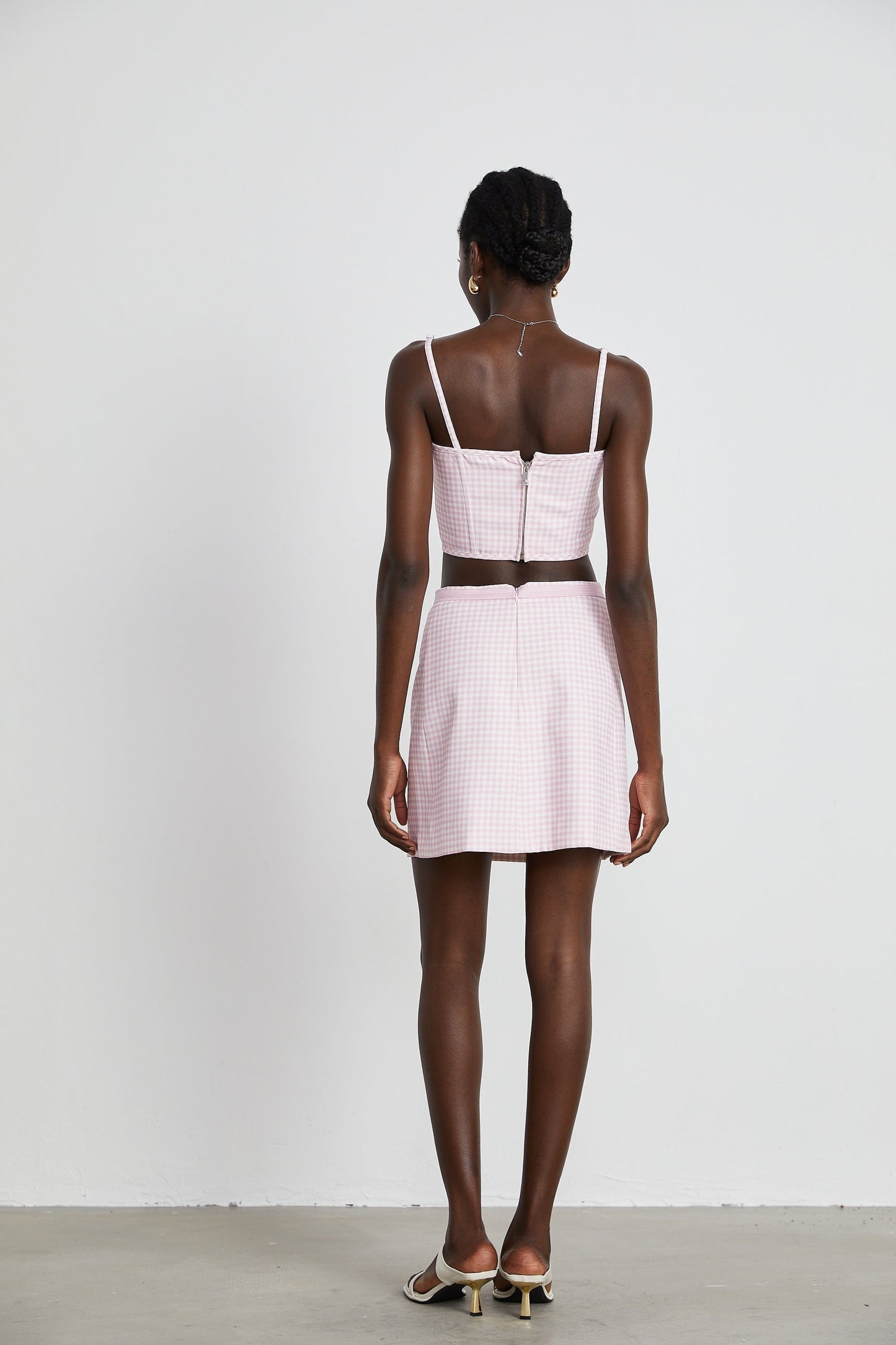 Sandrine ginghamcheck top skirt matching set