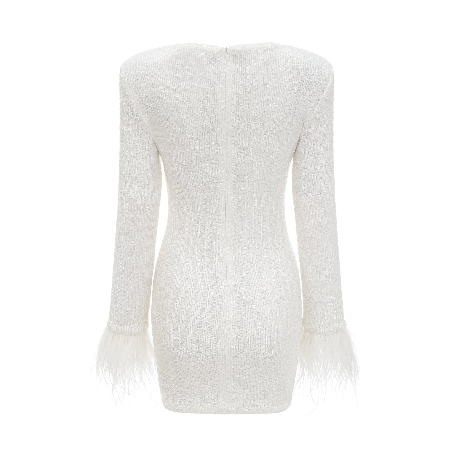 Amorata feathertrim embellished dress