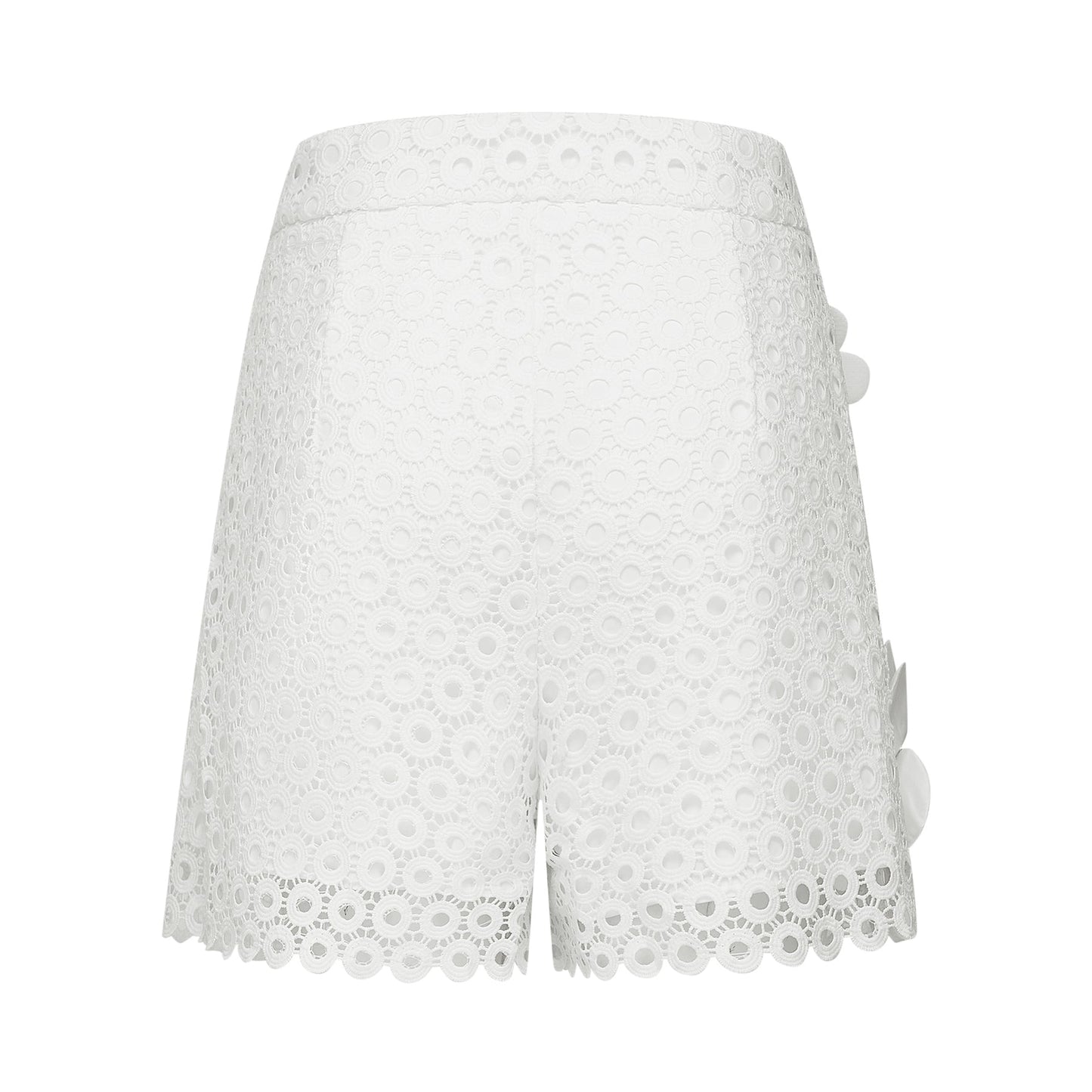 Calla fauxflower cutout blouse shorts matching set
