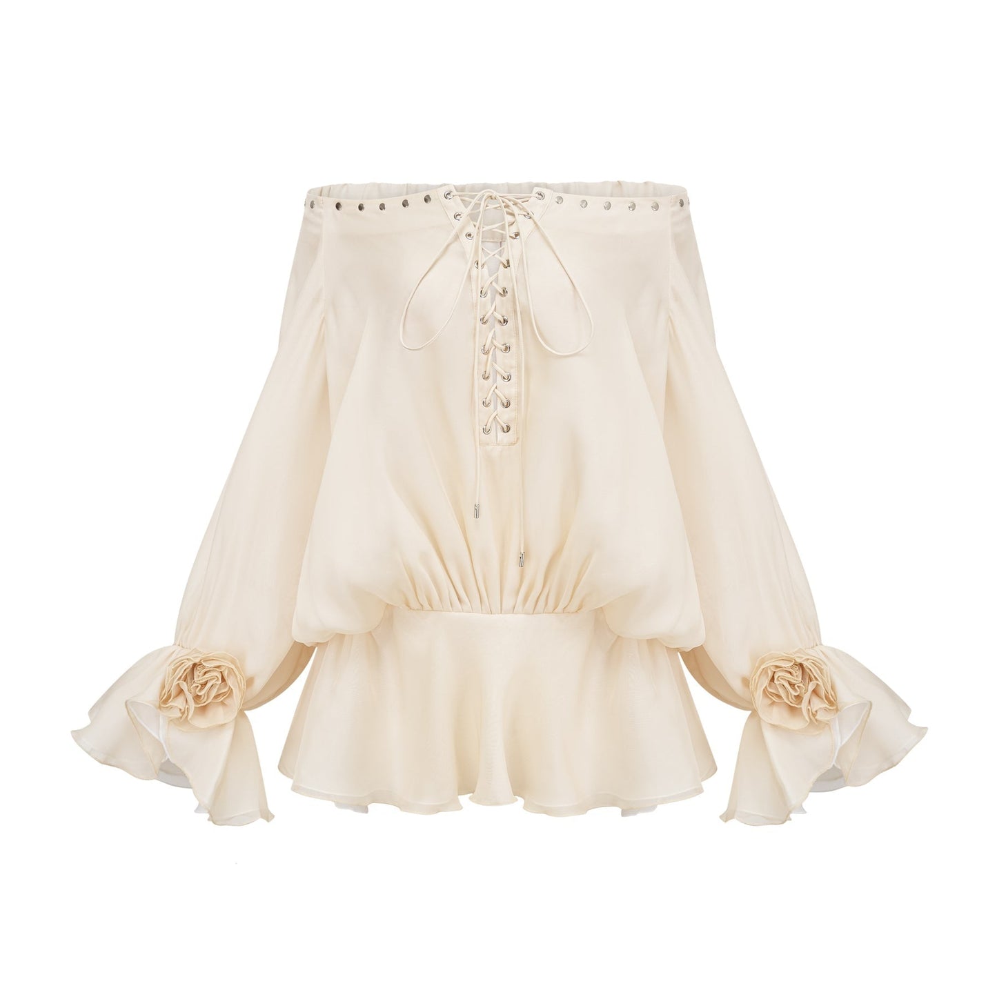 Lisette offshoulder chiffon mini dress