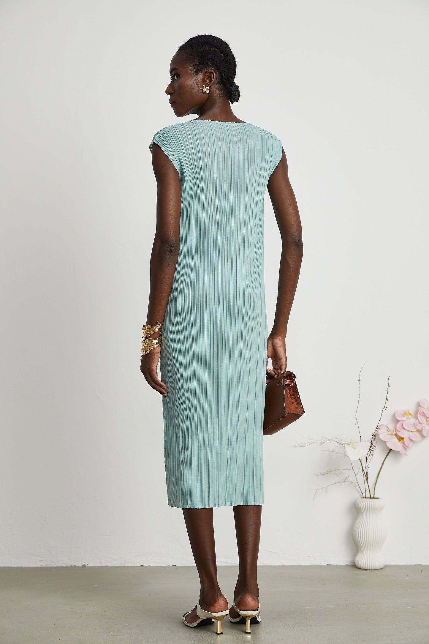 Éloïse fauxflower knitted dress coat matching set