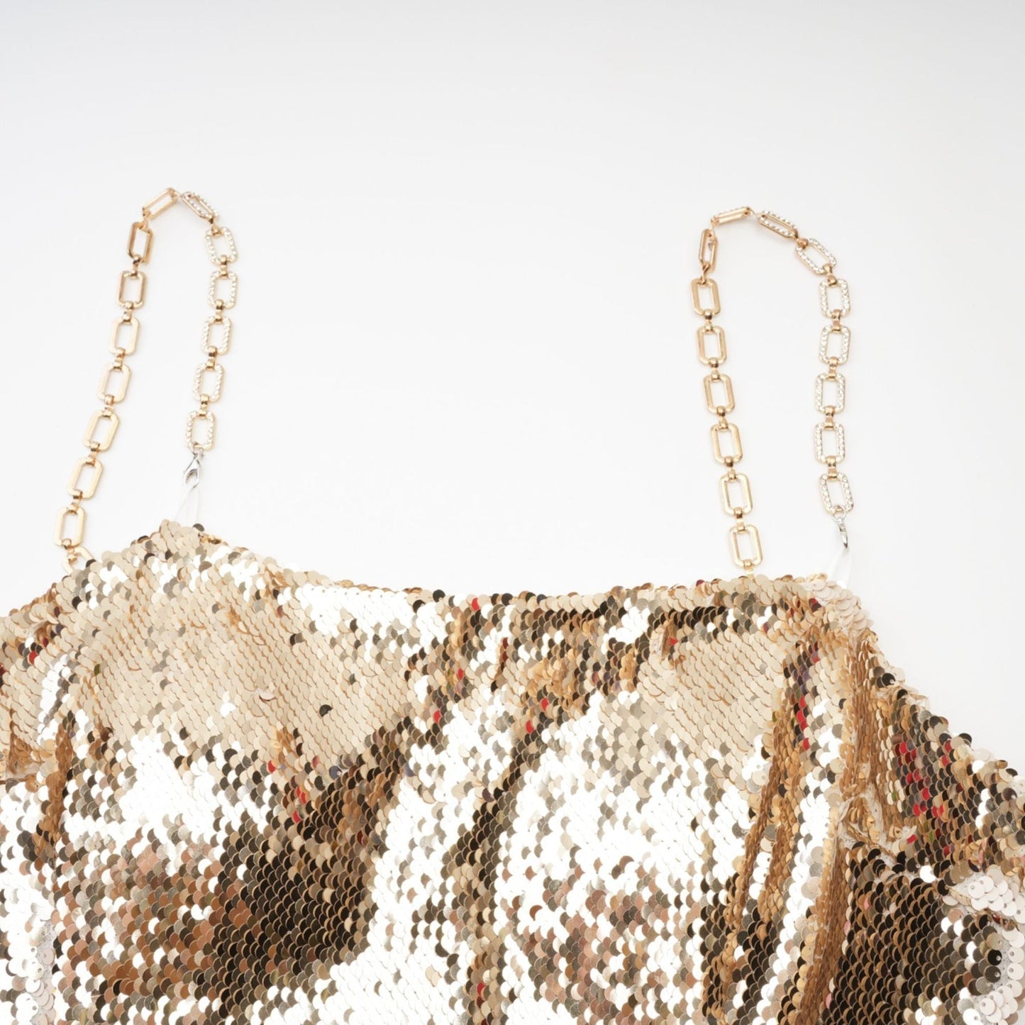 Arianwen gold reversible mini dress
