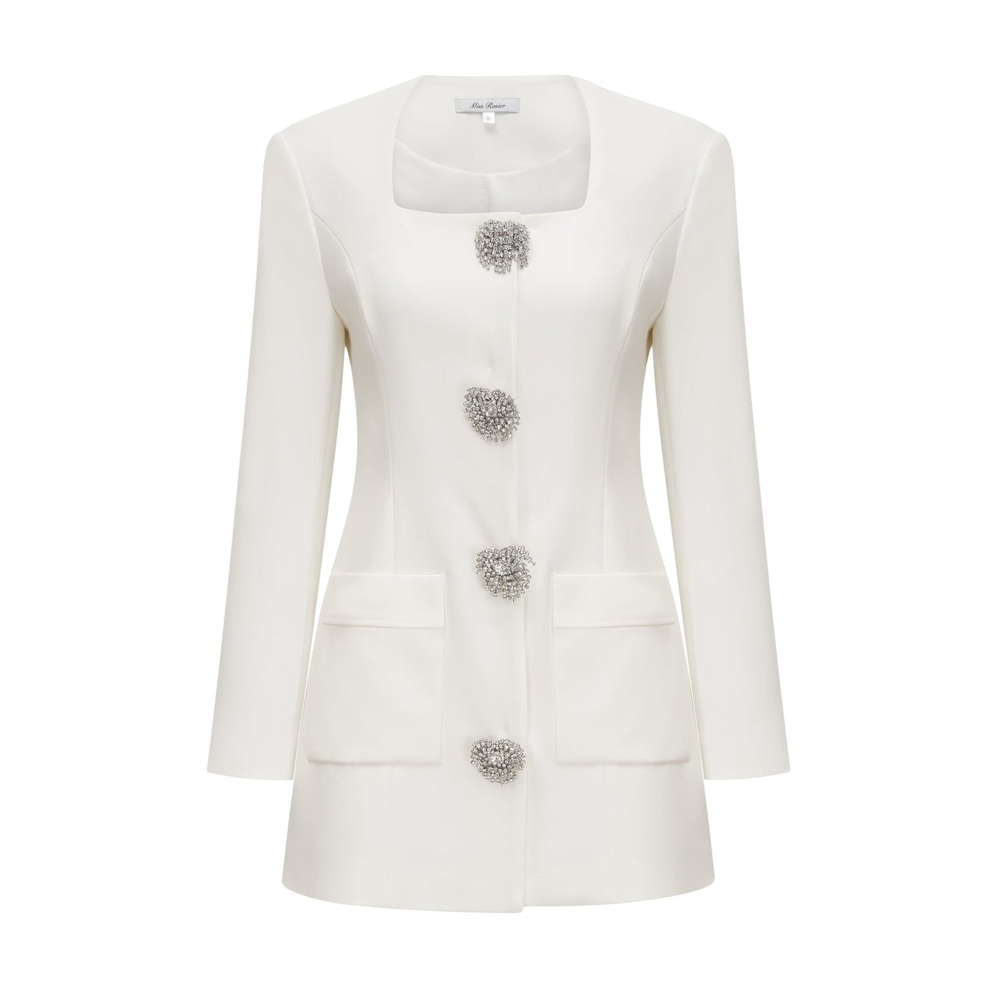 Fionnghuala white crystal mini dress