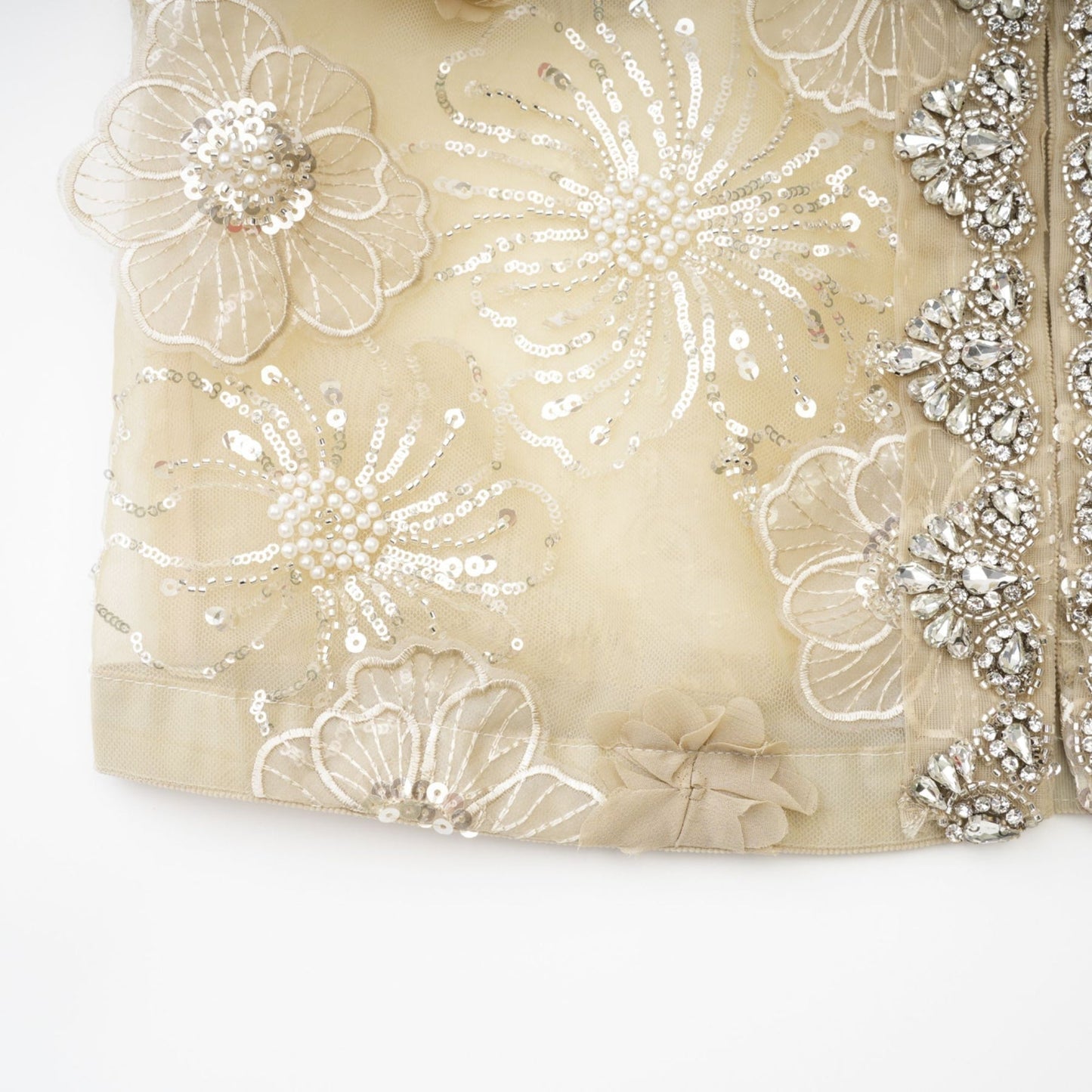 Liane semisheer flower beaded organza light luxury jacket