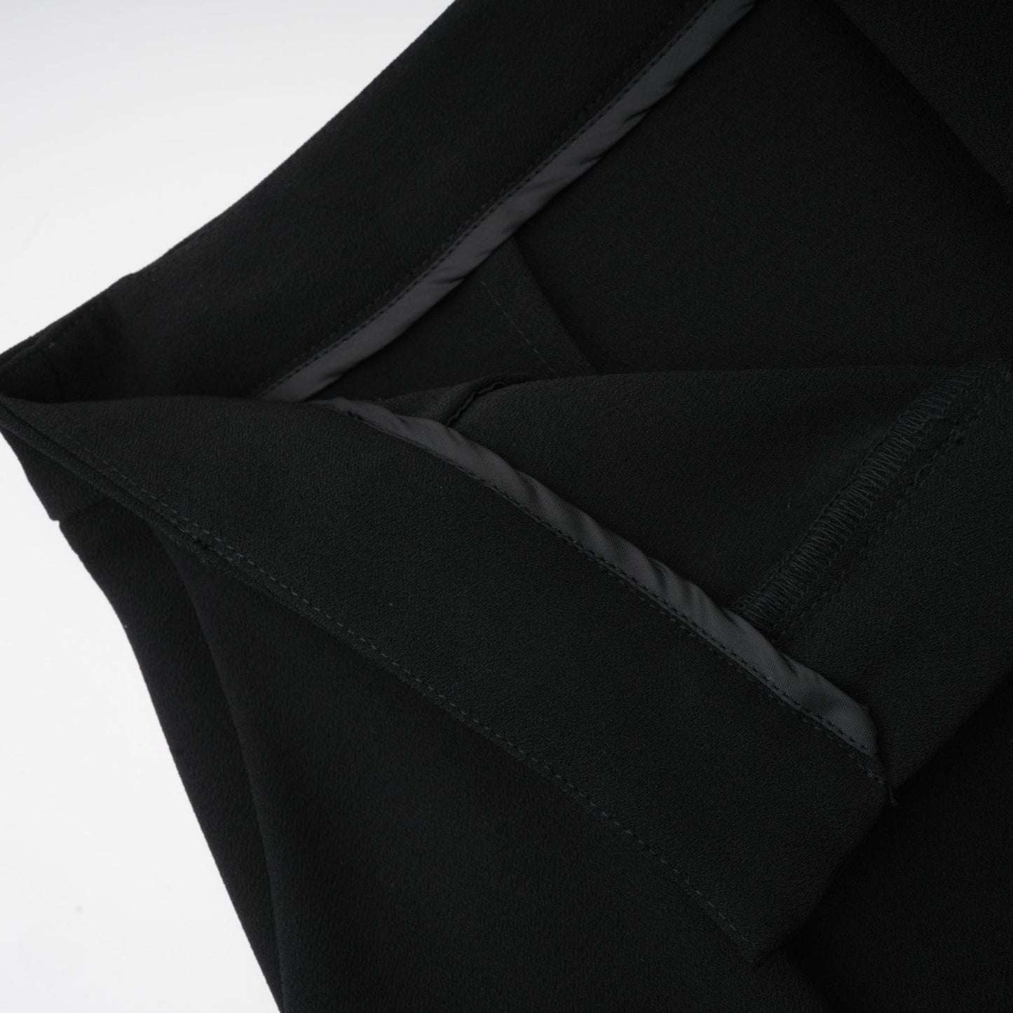 Suzanne black pleated jacket trousers matching set