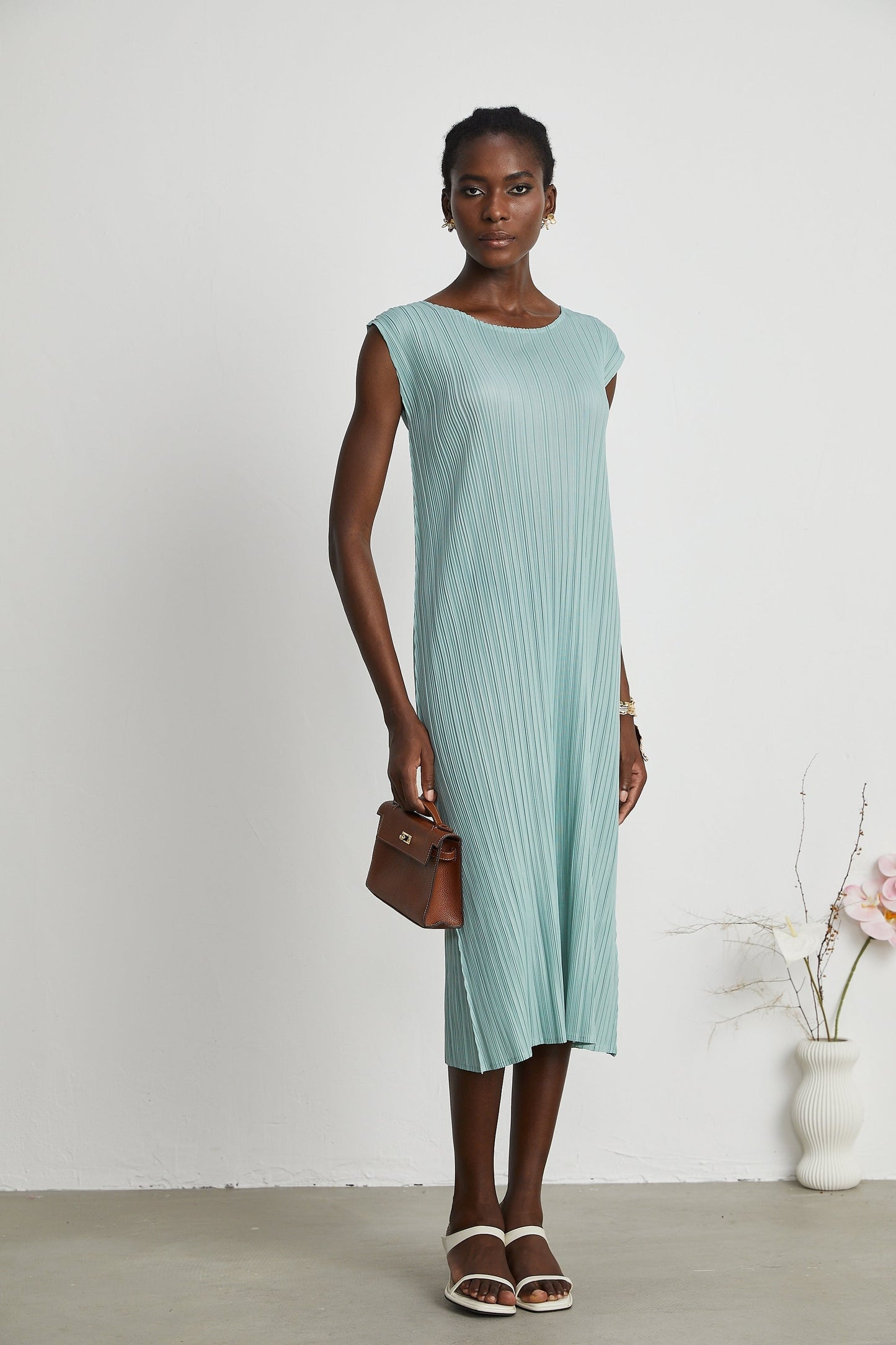 Éloïse fauxflower knitted dress coat matching set