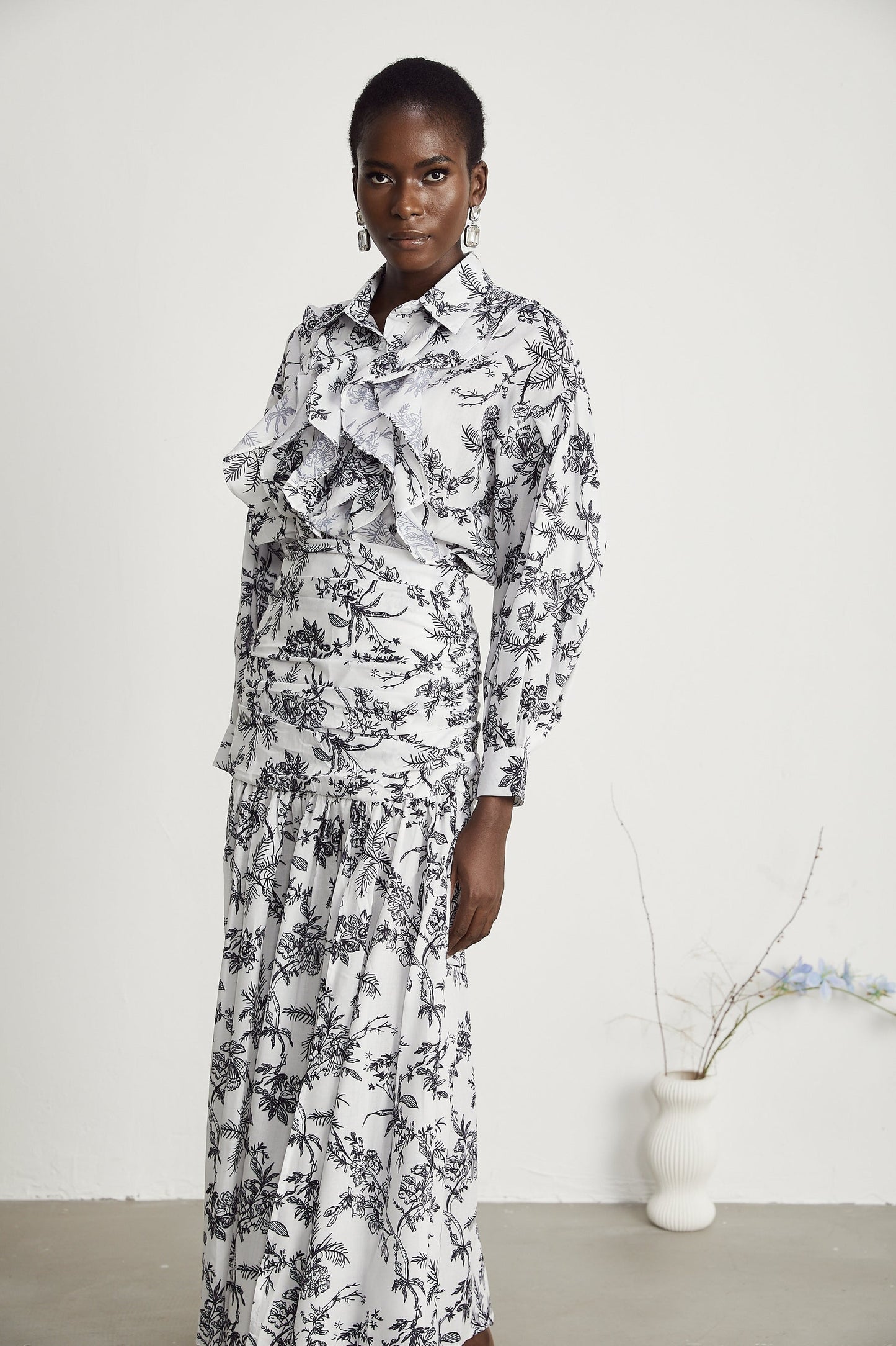 Kelly graphicprint shirt skirt matching set
