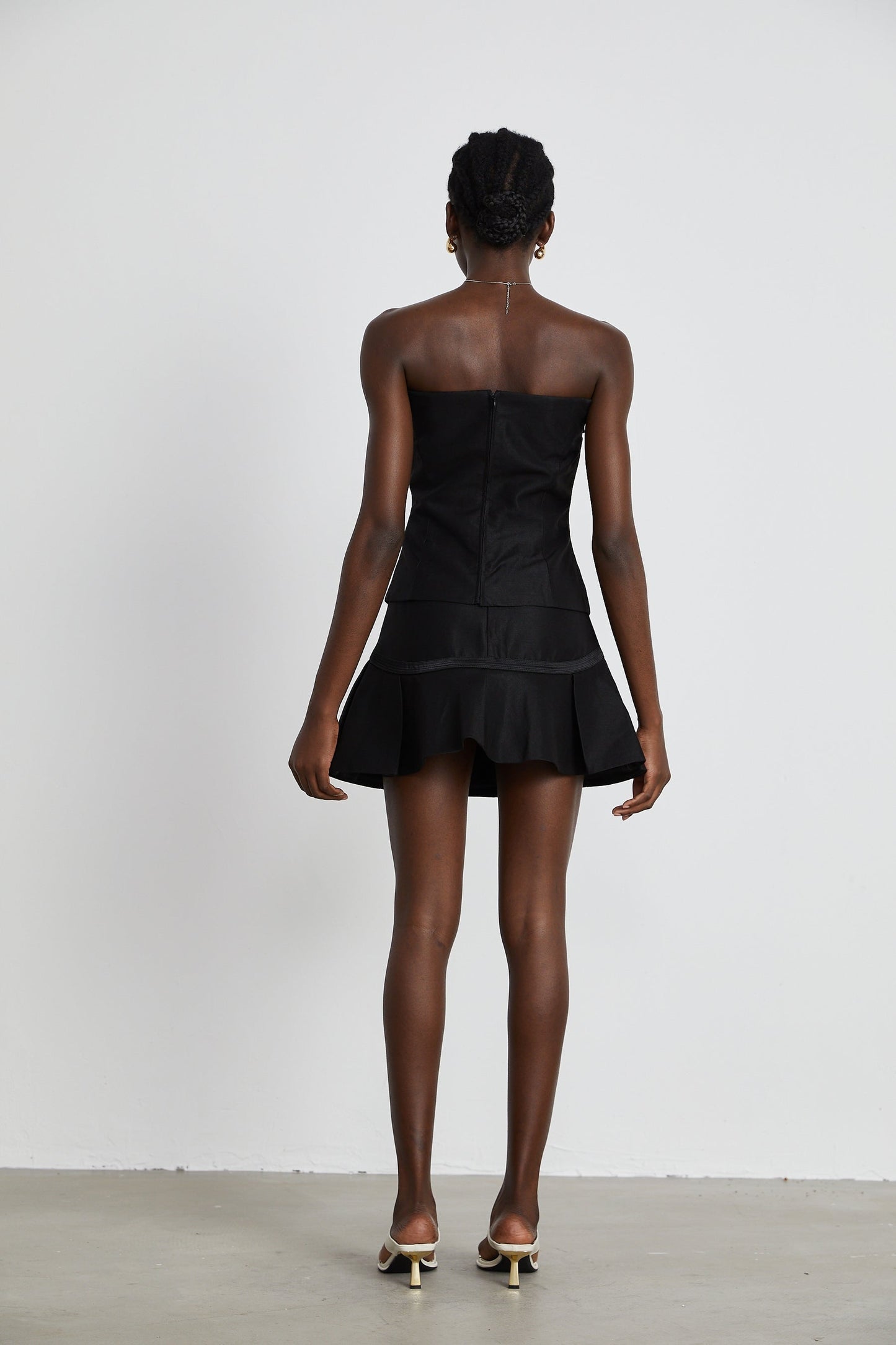 Margaux black top skirt matching set