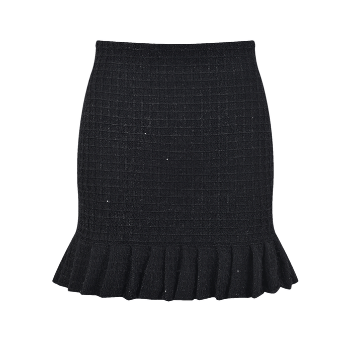 Ivy Jacke & Rock Schwarz Waffelstrick Set