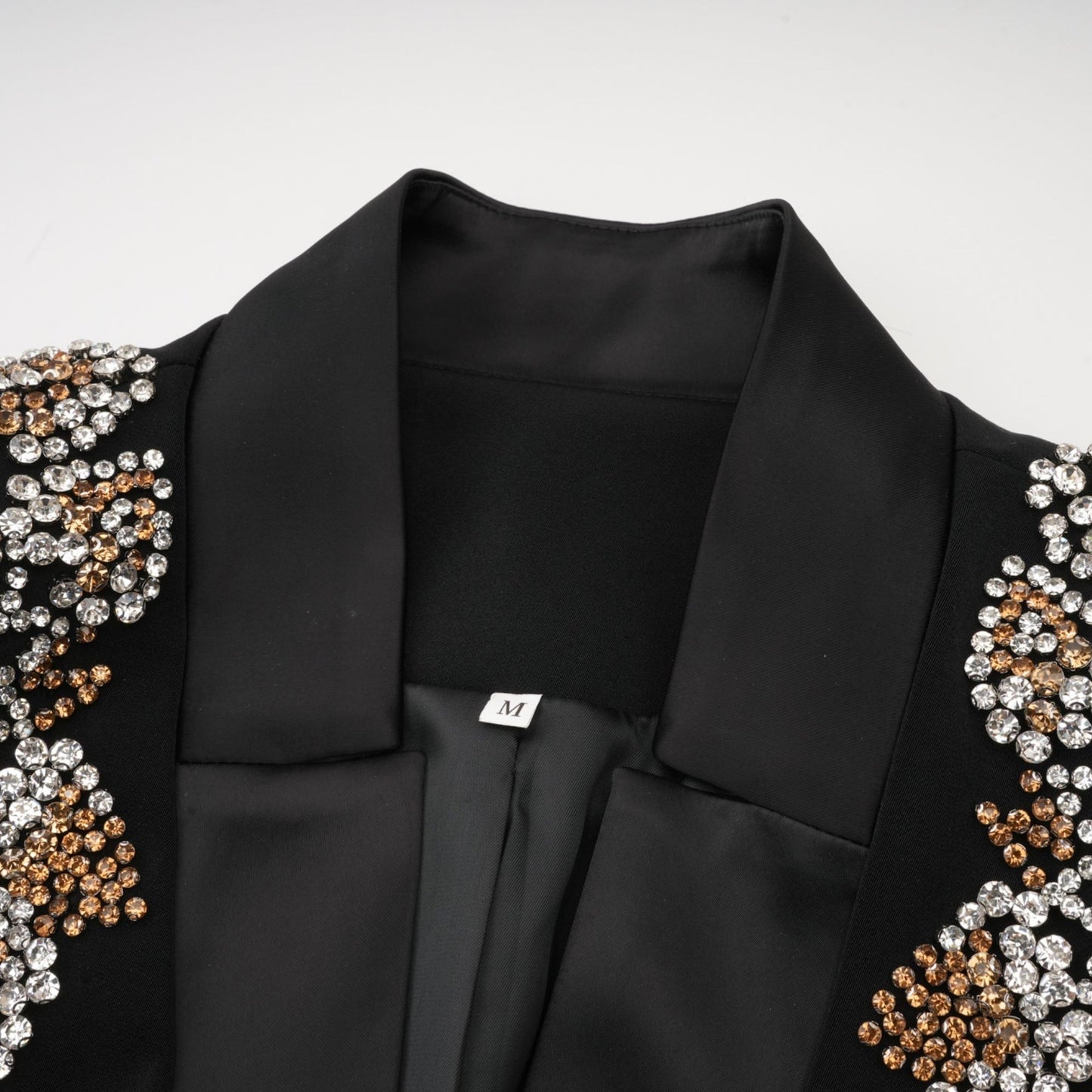 Delphine black embellished jacket trousers matching set