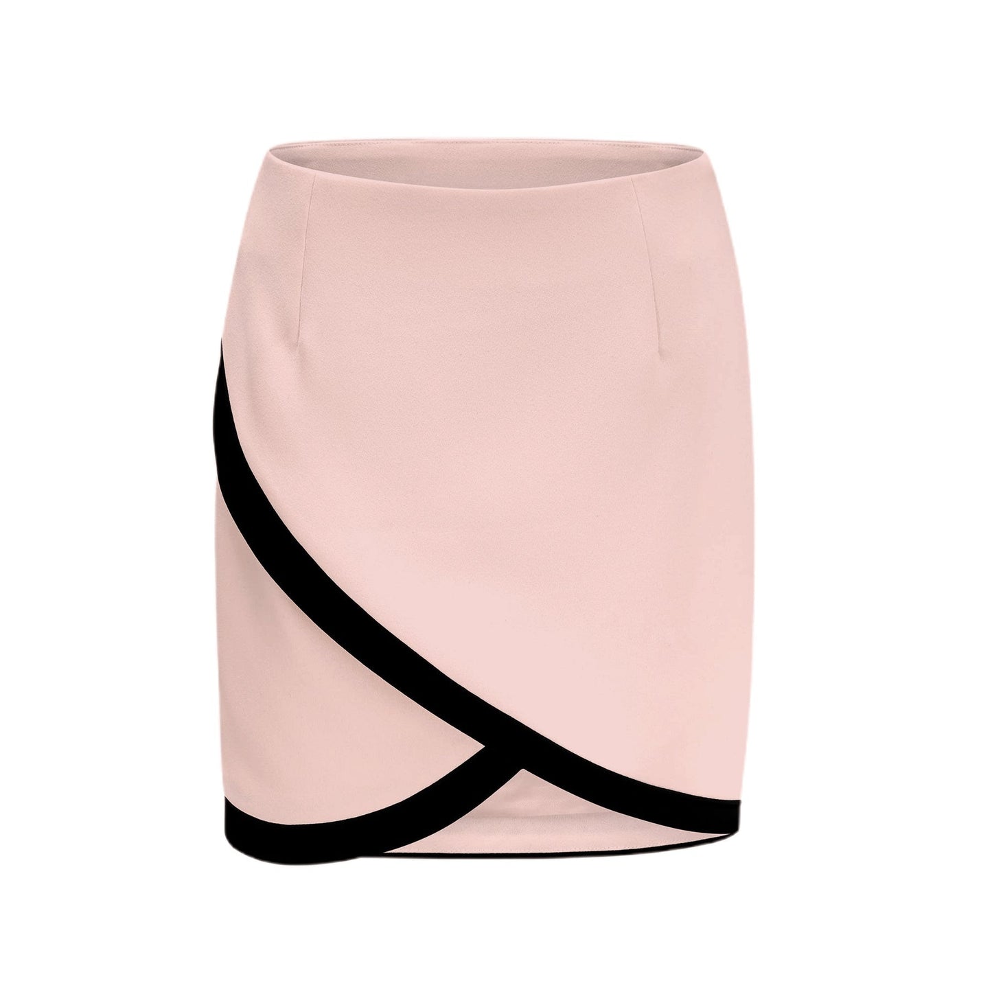 Vespera contrast colours jacket skirt matching set