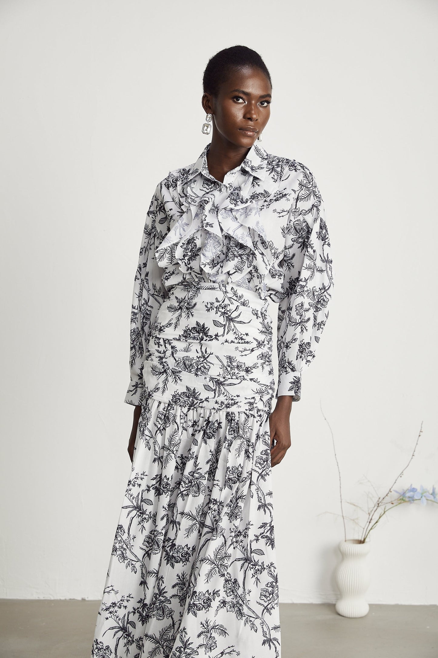 Kelly graphicprint shirt skirt matching set