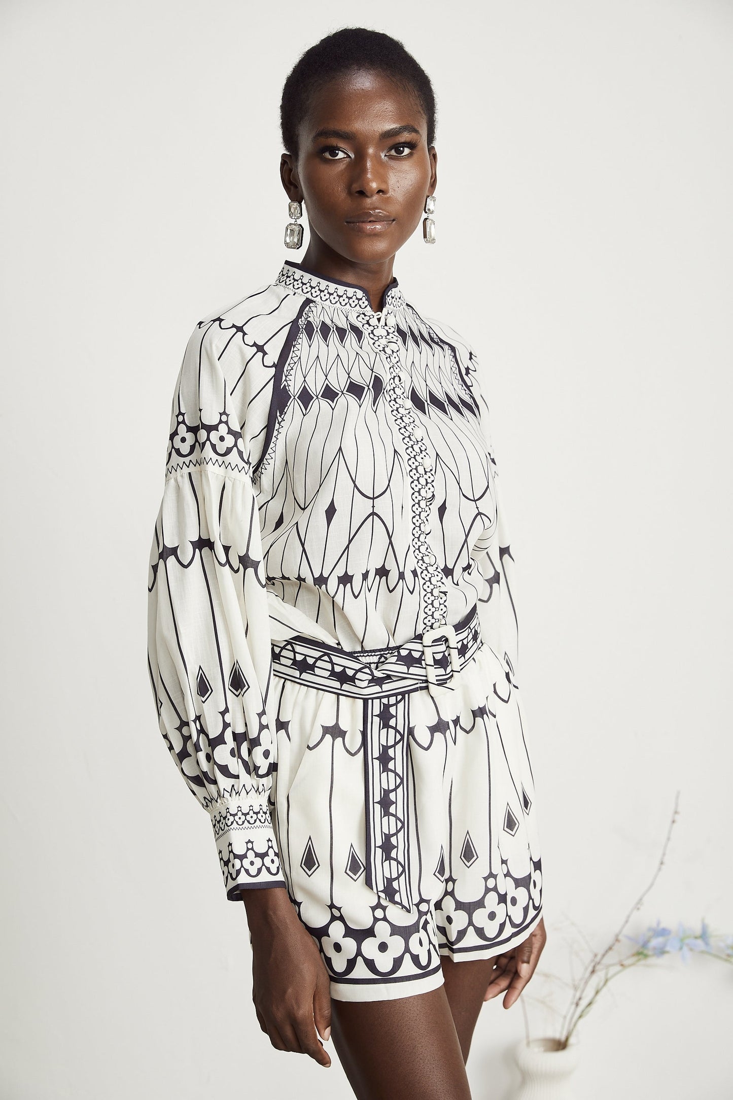 Allie graphicprint shirt shorts matching set