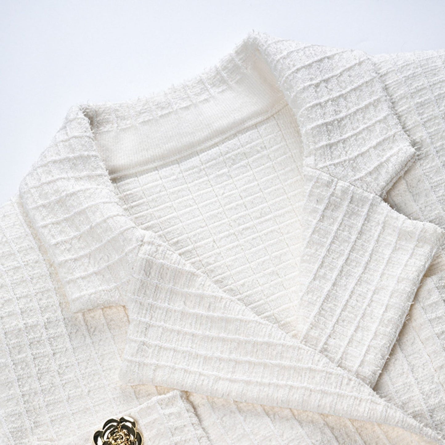 Élodie waffleknit jacket skirt matching set