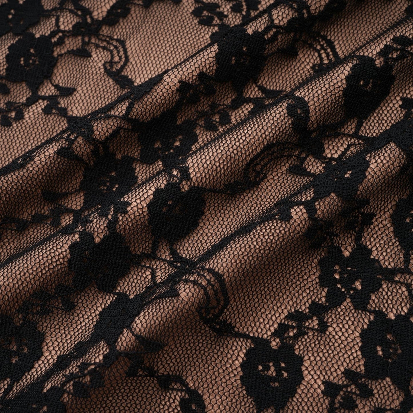 Fayette black florallace midi dress