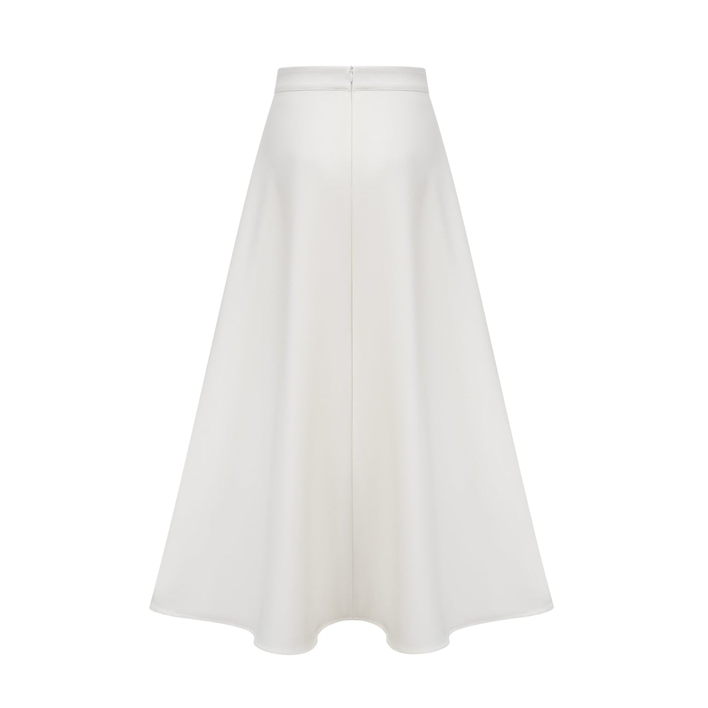 Hilaire white 3dpetal top skirt matching set