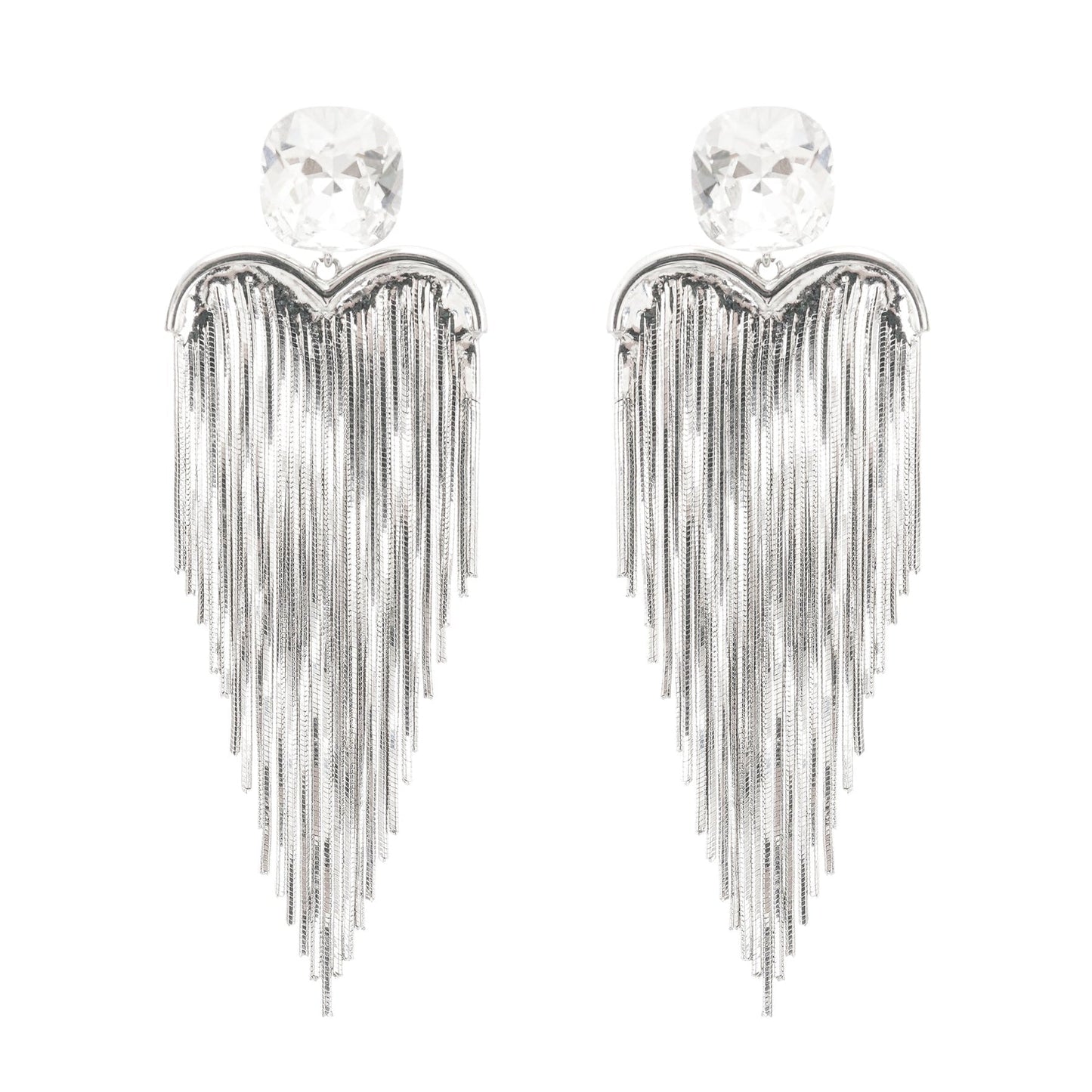 Eulalie silver tassel earrings