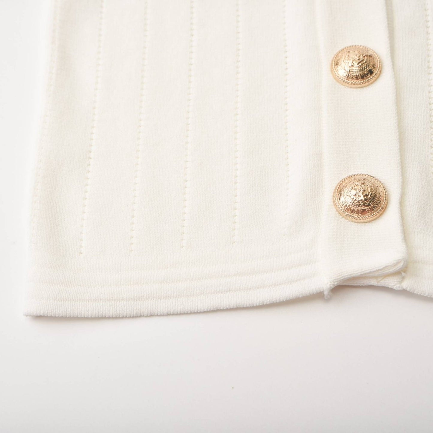 Button detailing knitted top skirt matching set
