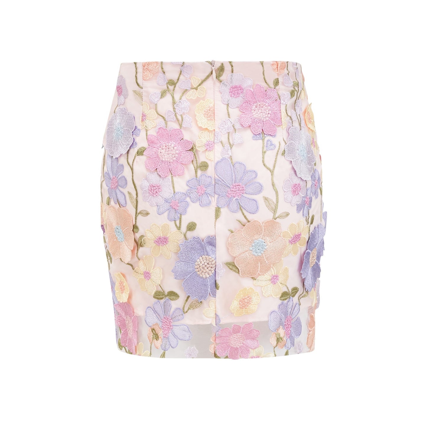 Malika petal embroidered top skirt matching set
