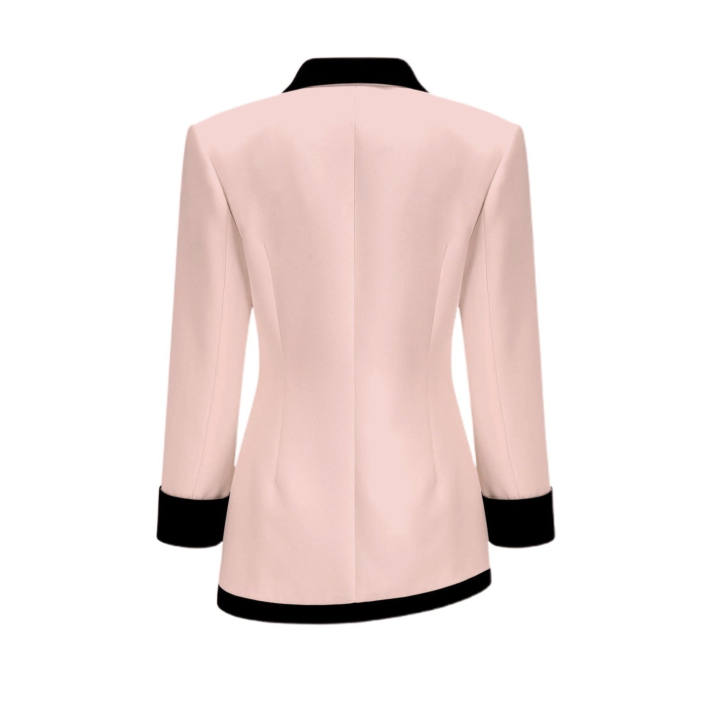 Vespera contrast colours jacket skirt matching set