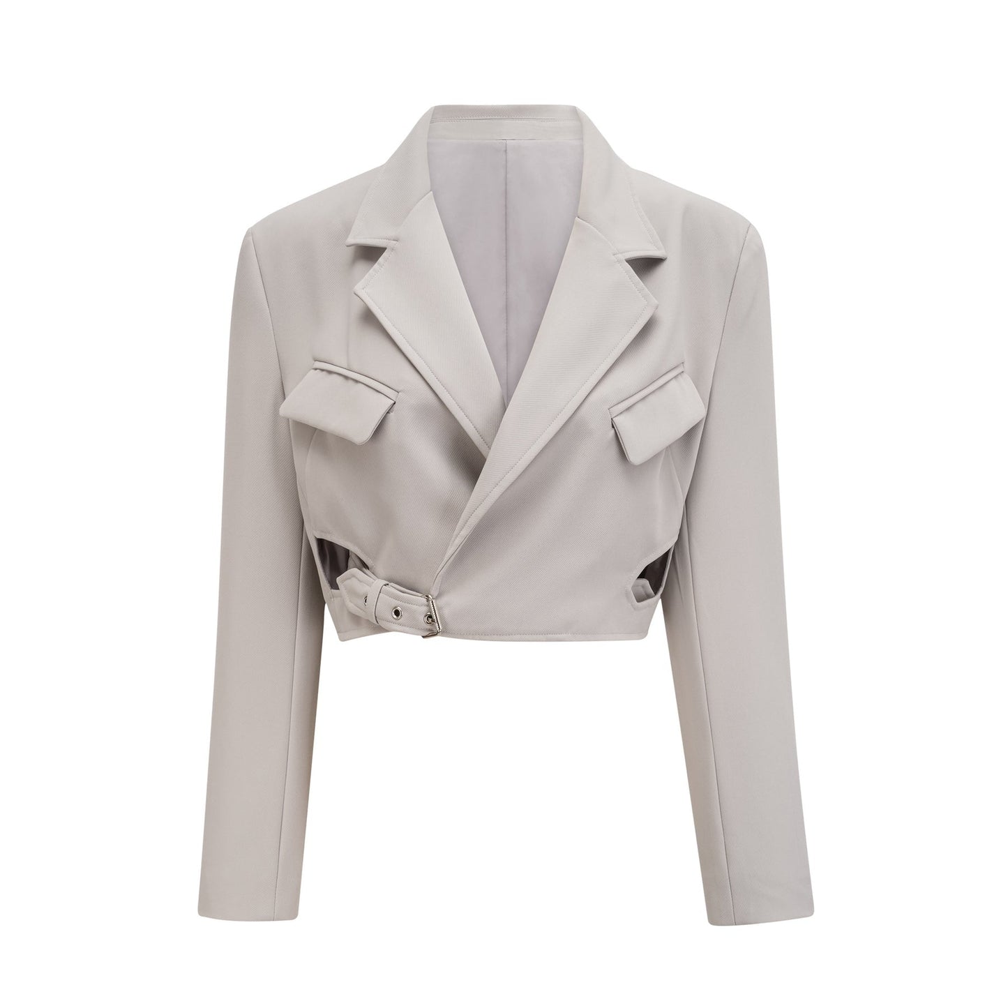 Zoé buckled cropped blazer skirt matching set