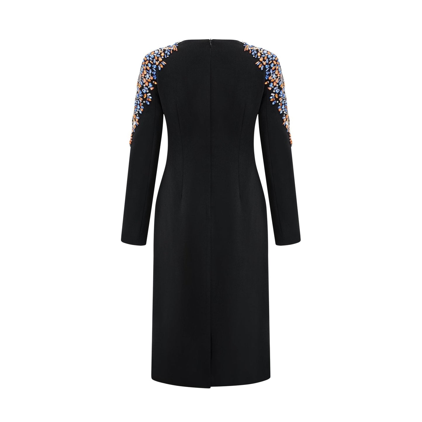 Maëlys black crystalembellished midi dress