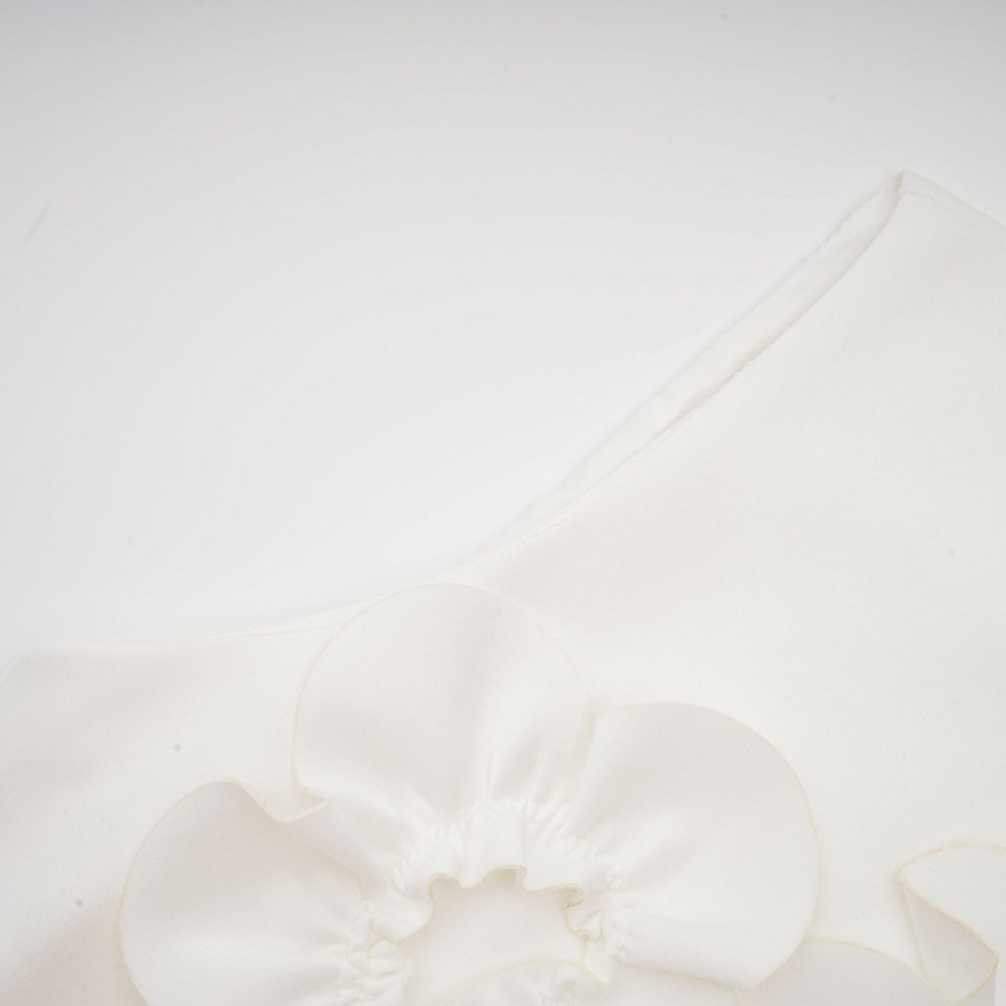 Magali bowtie fauxflower embellished sleeveless maxi dress in White