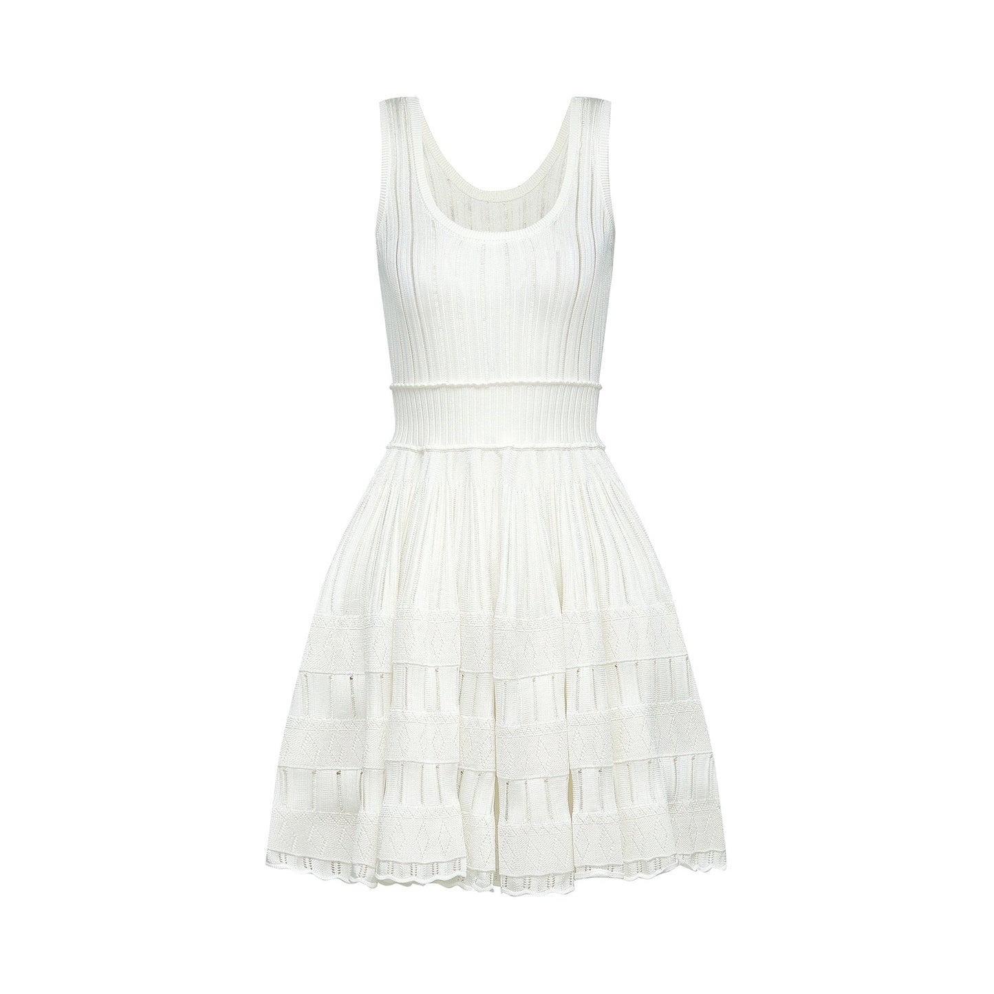 Noémie white cutout pleated mini dress