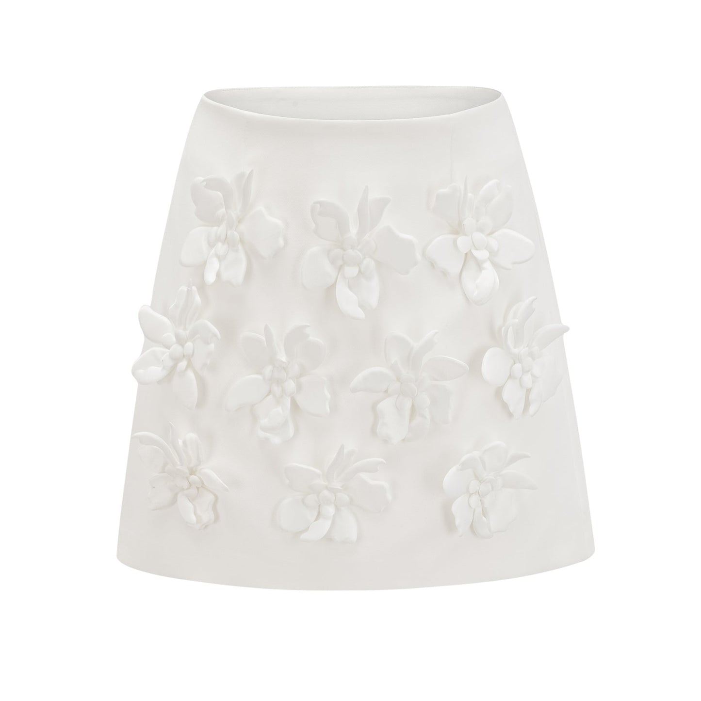 Odette white fauxfloral top skirt matching set