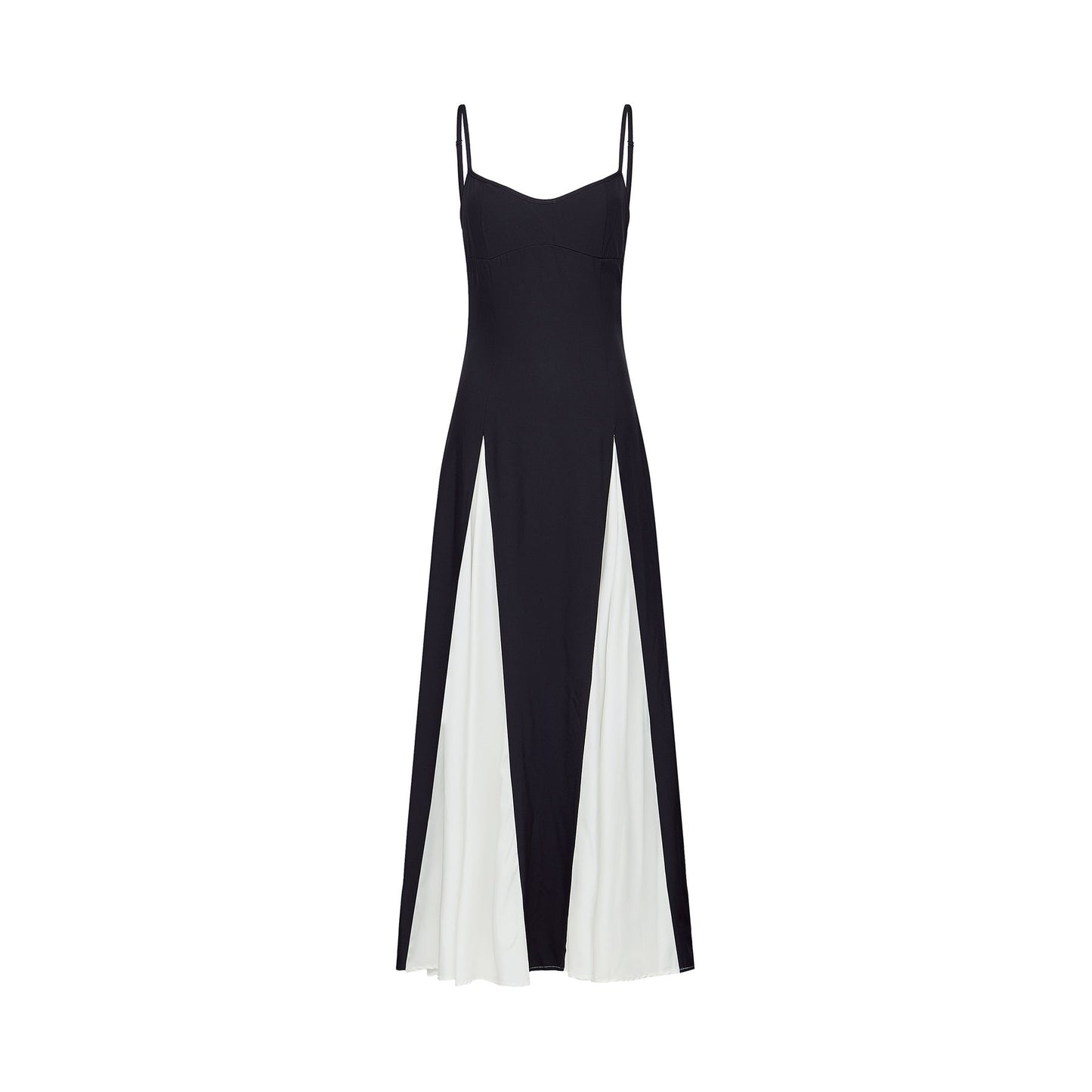 Sofie contrastcolor pleated maxi dress