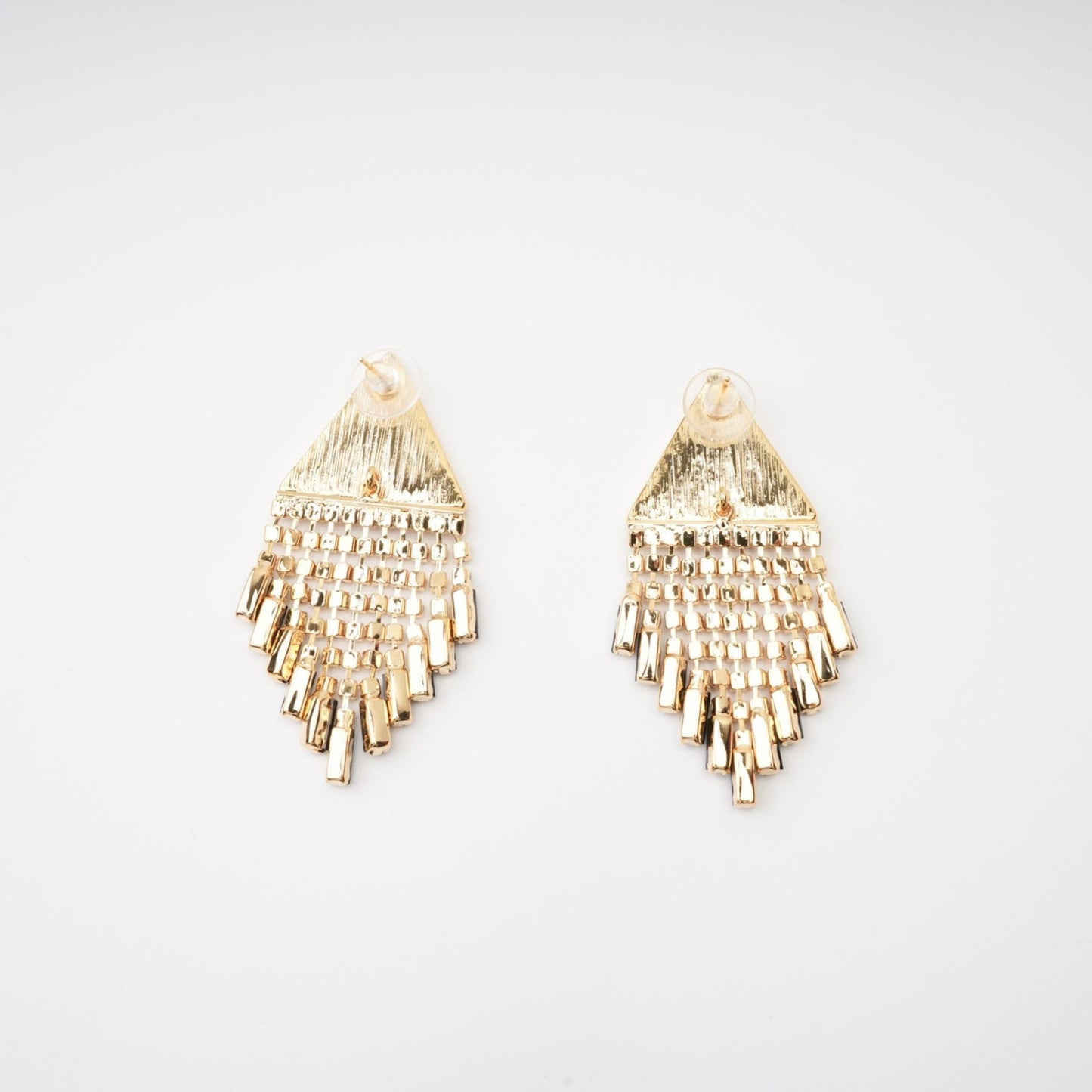 Lisette triangleshape fringed earrings