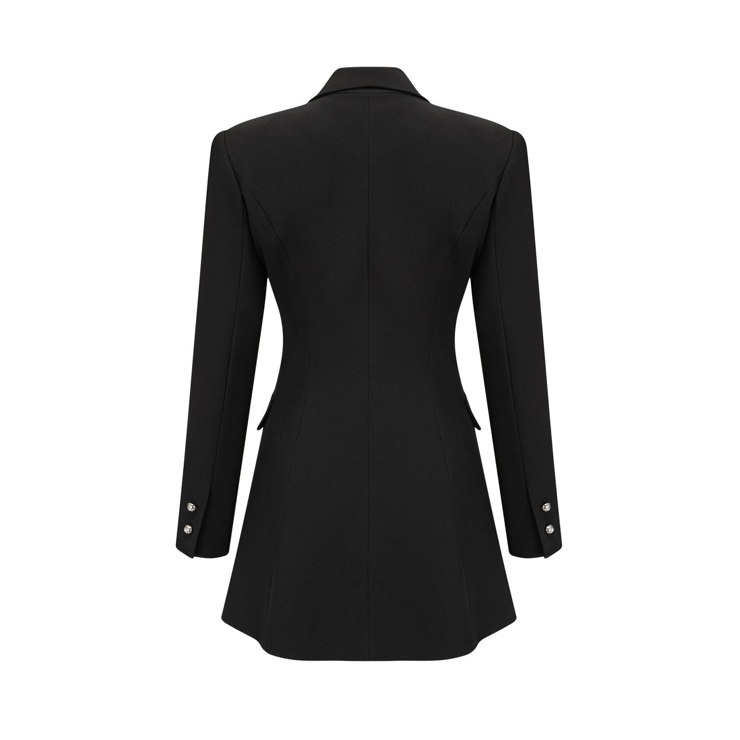 Justine black bowknot cutout blazer