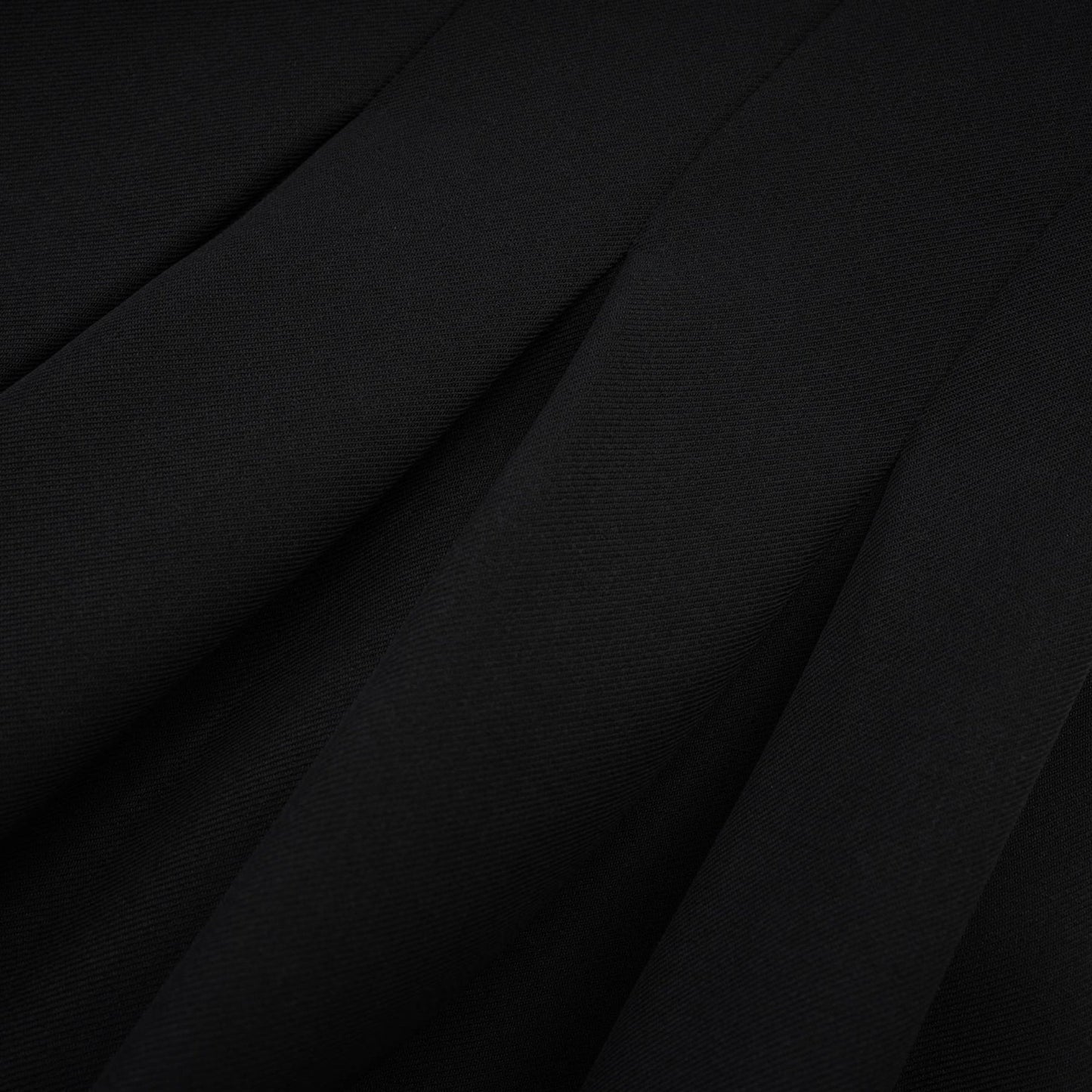 Camellia pleated black mini dress