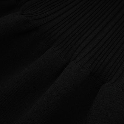 Angèle black offshoulder knitted mini dress
