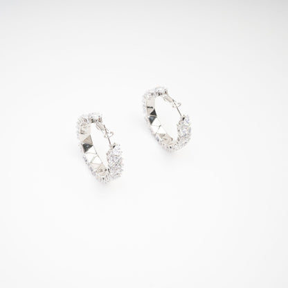 Léa crystalembellished circle earrings