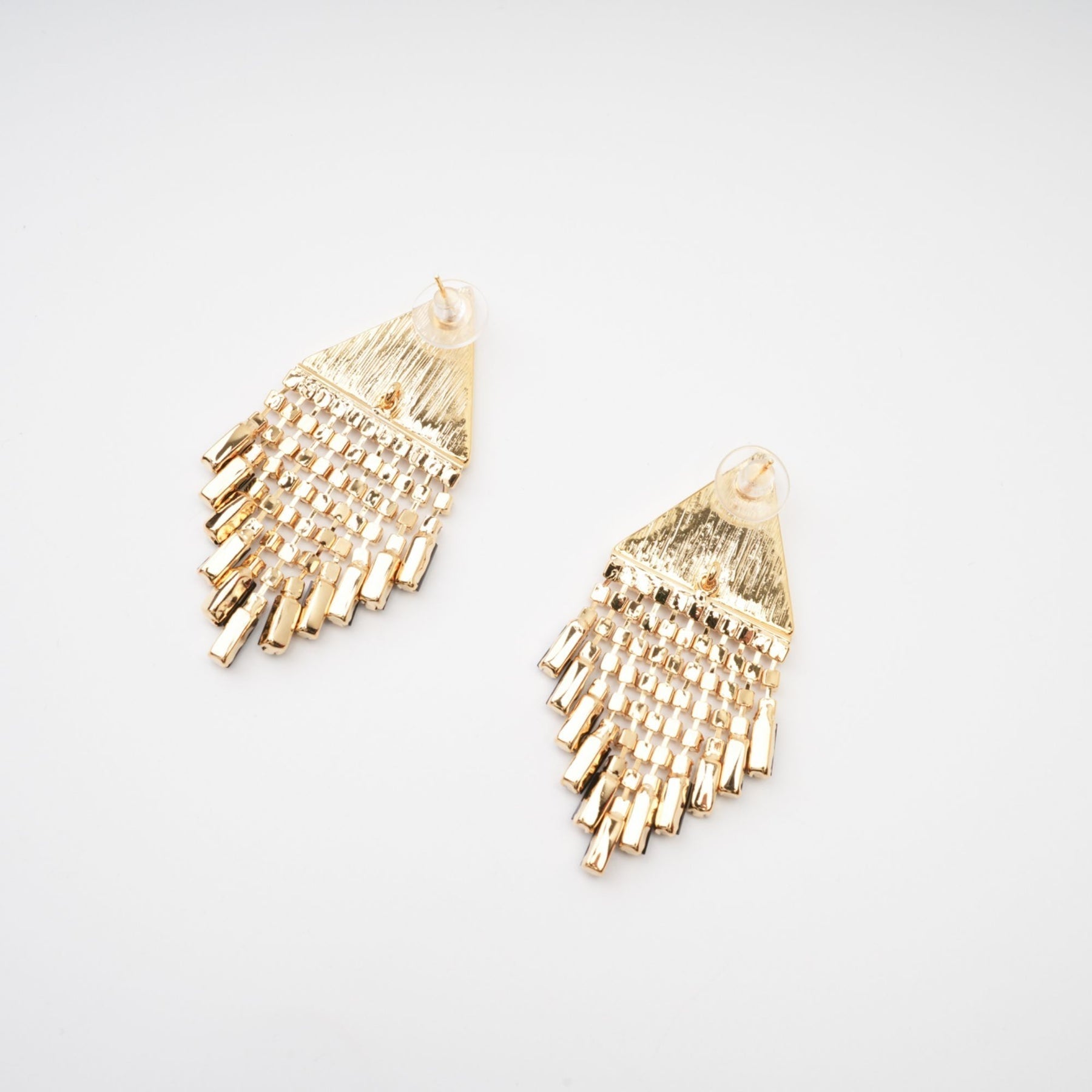 Lisette triangleshape fringed earrings