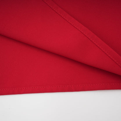 Red pleated maxi dress with high slit for Valentines Day