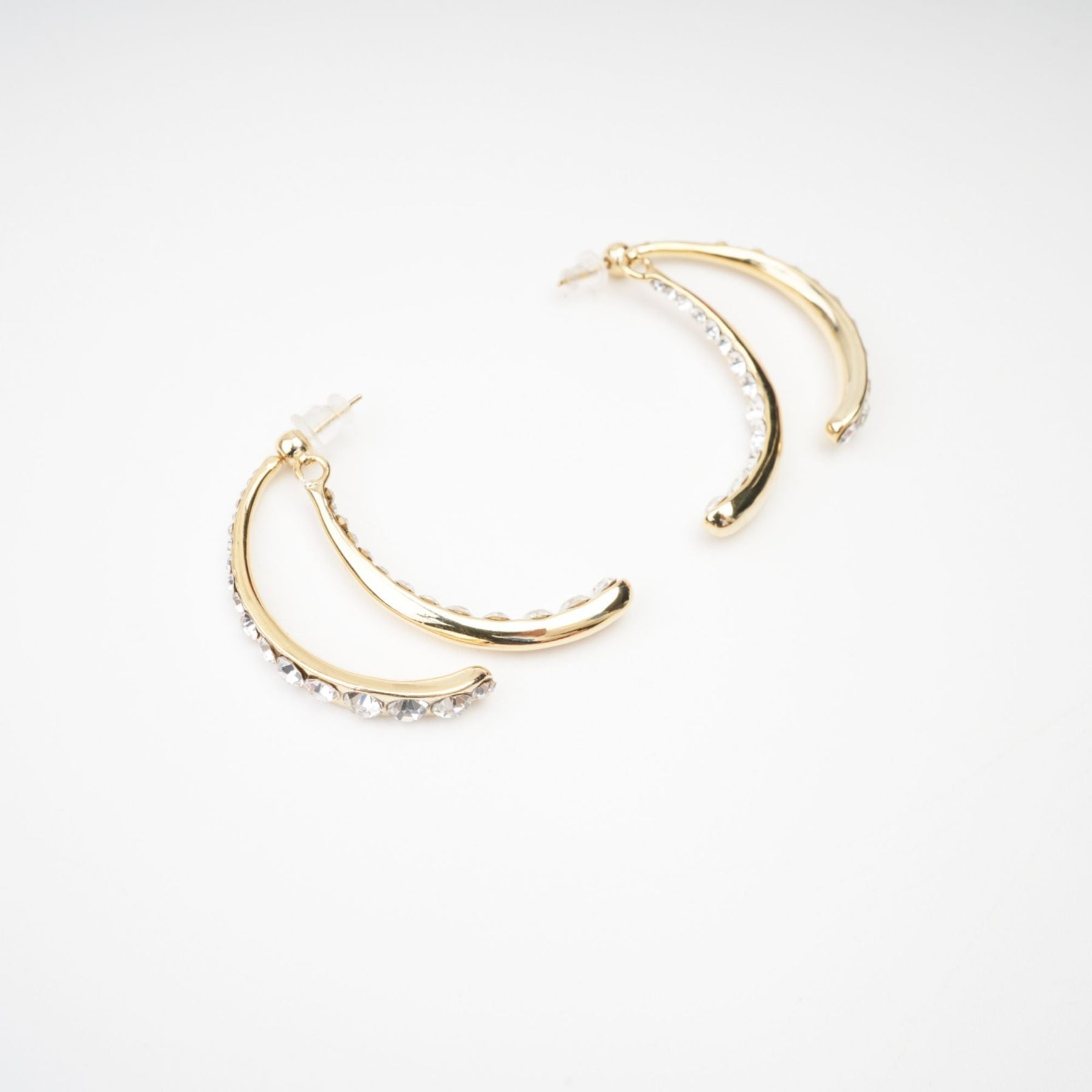 Mathilde embellished curveedge earrings