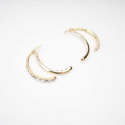 Mathilde embellished curveedge earrings