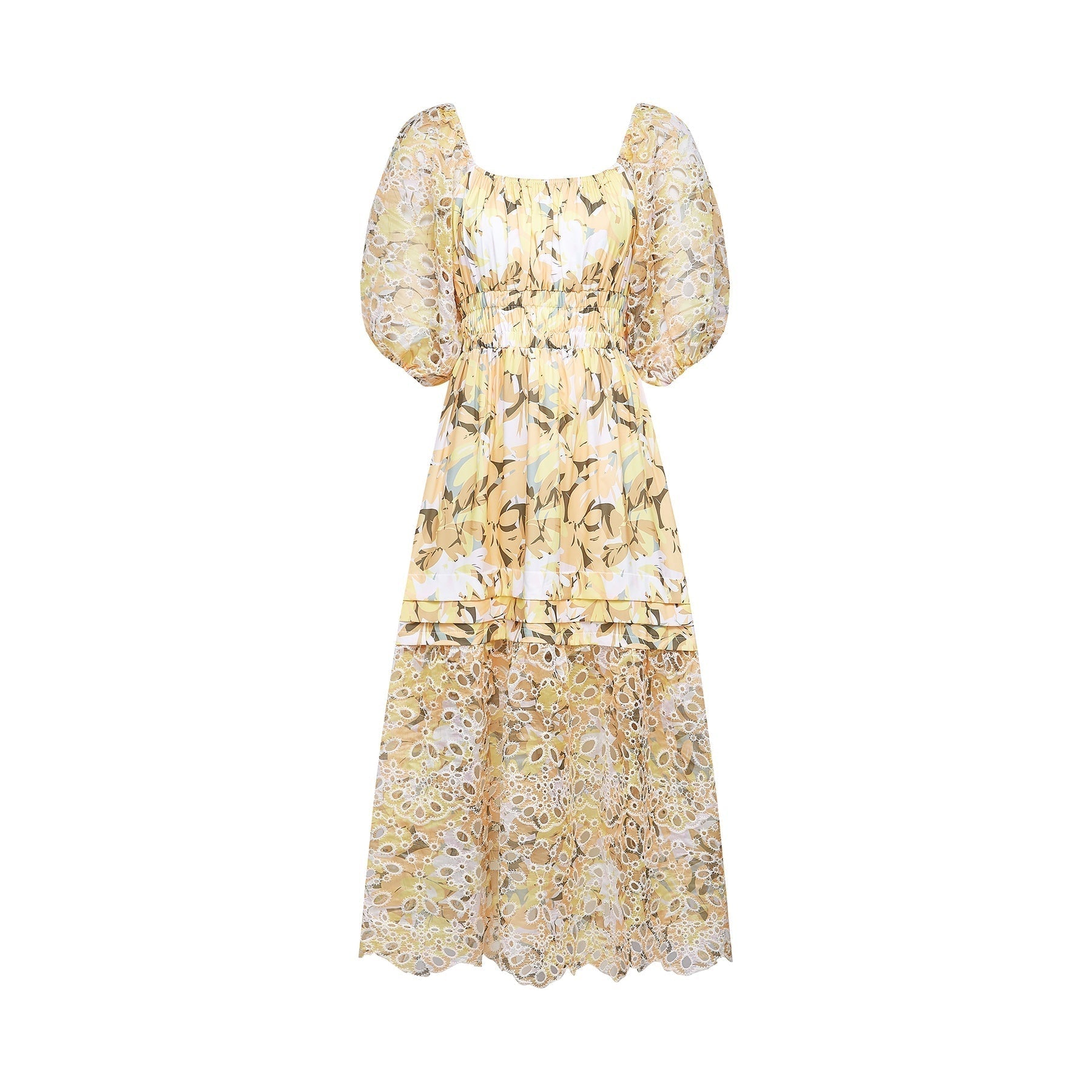 Clémence floralprint cutout midi dress