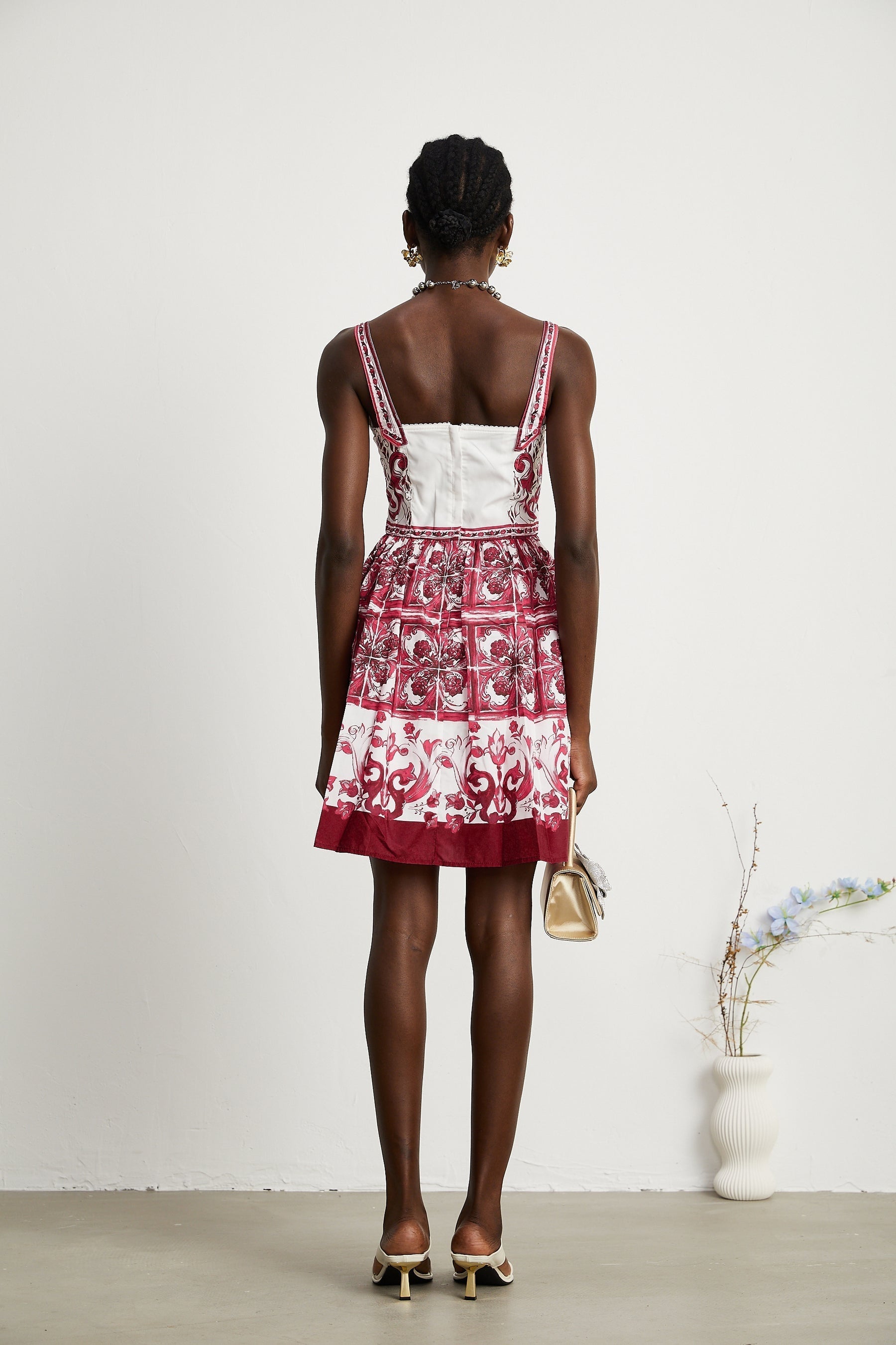 Annika graphicprint sleeveless mini dress