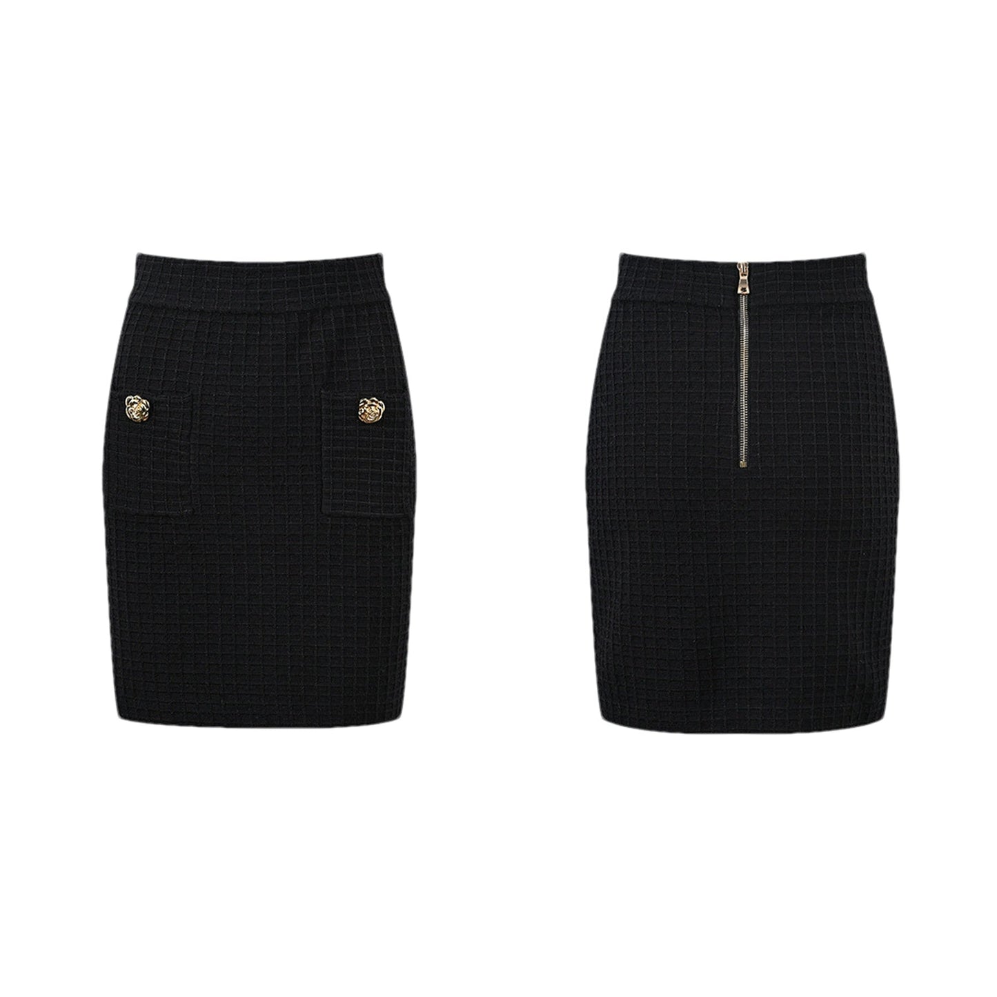 Élodie waffleknit jacket  skirt matching set