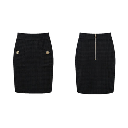 Élodie waffleknit jacket  skirt matching set