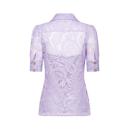 Lisette fauxfloral embellished top  skirt matching set
