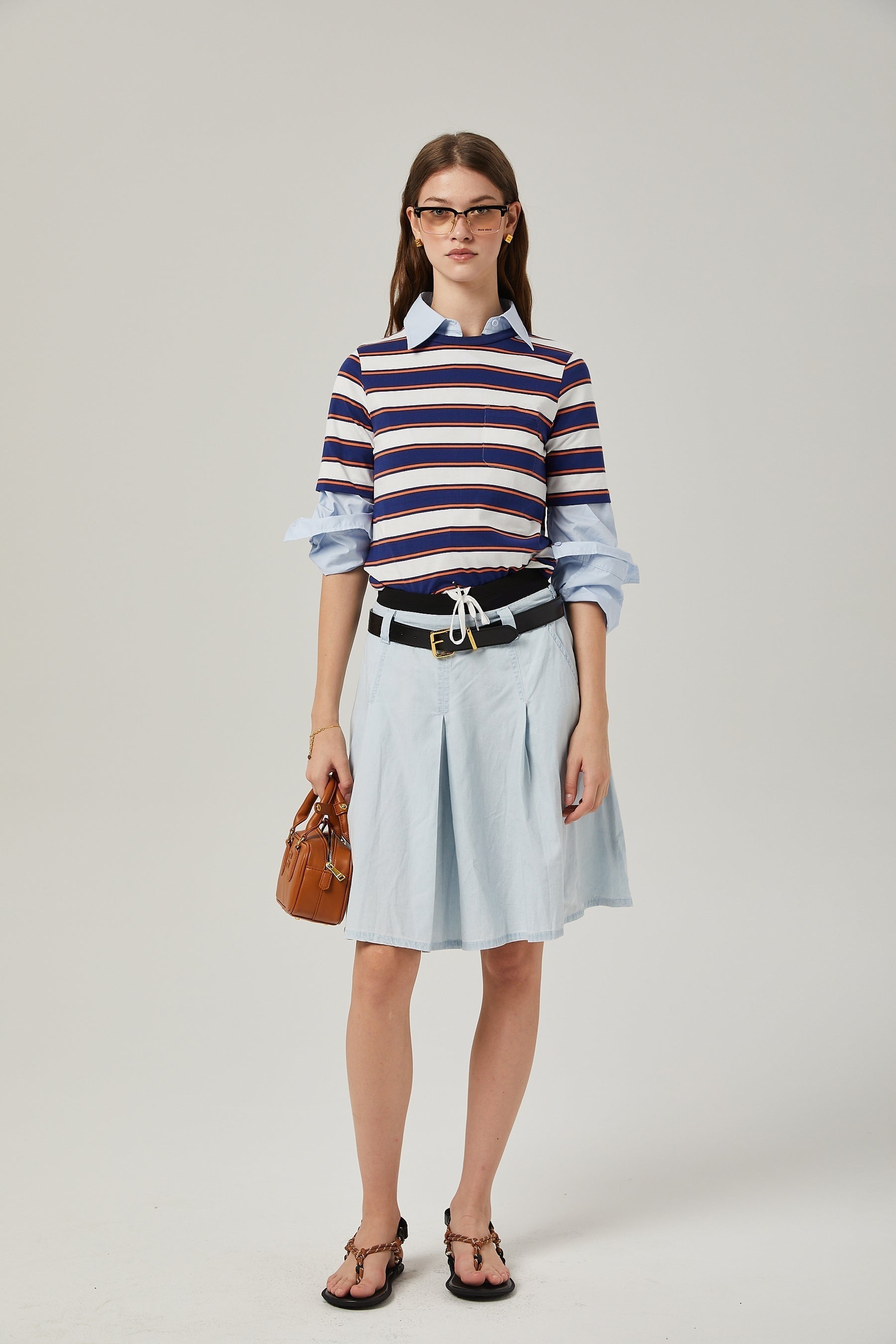 Céleste backslit cotton shirt